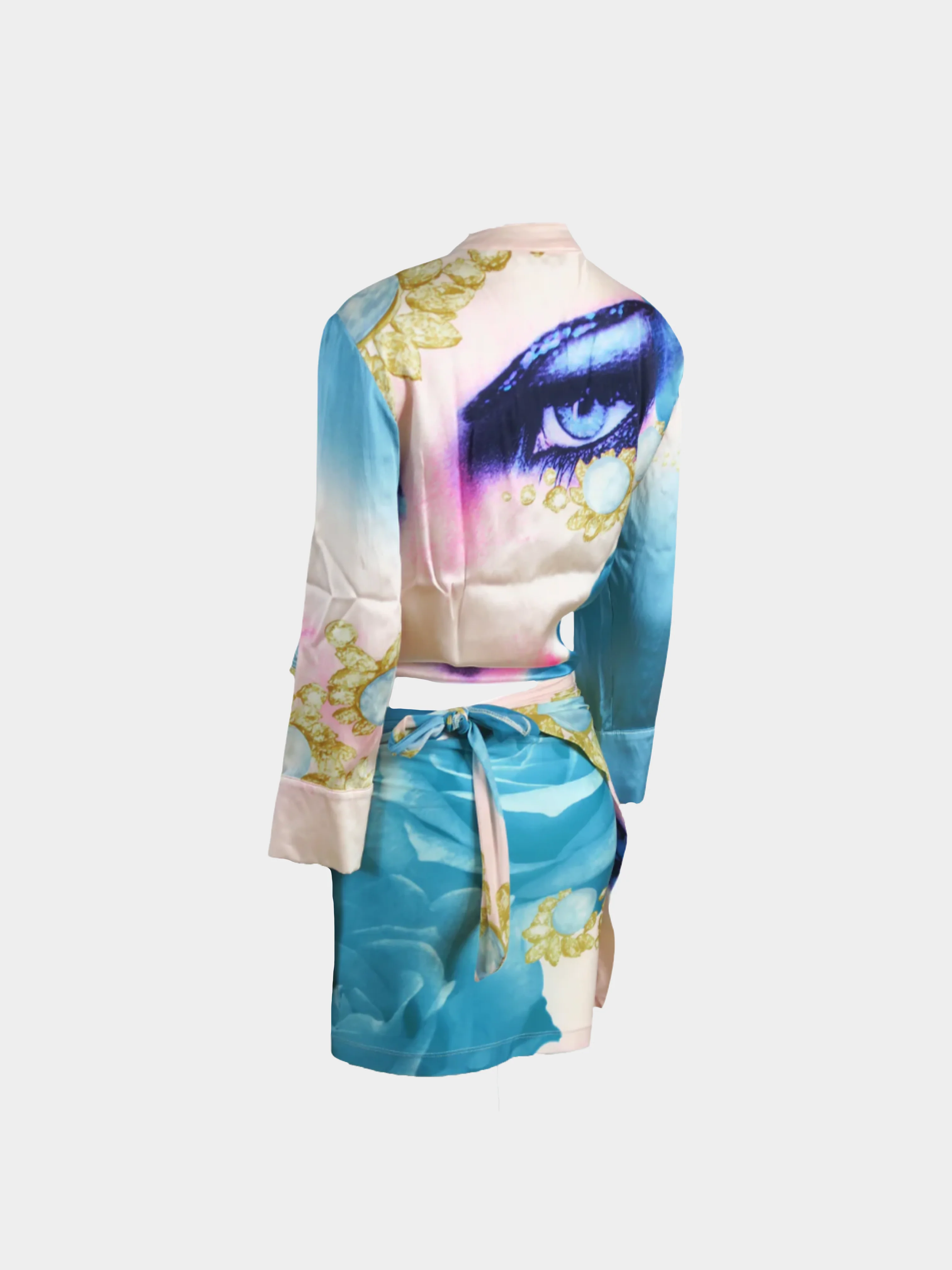 Roberto Cavalli SS 2001 Elizabeth Taylor Shirt and Pareo Skirt Set - Image 2