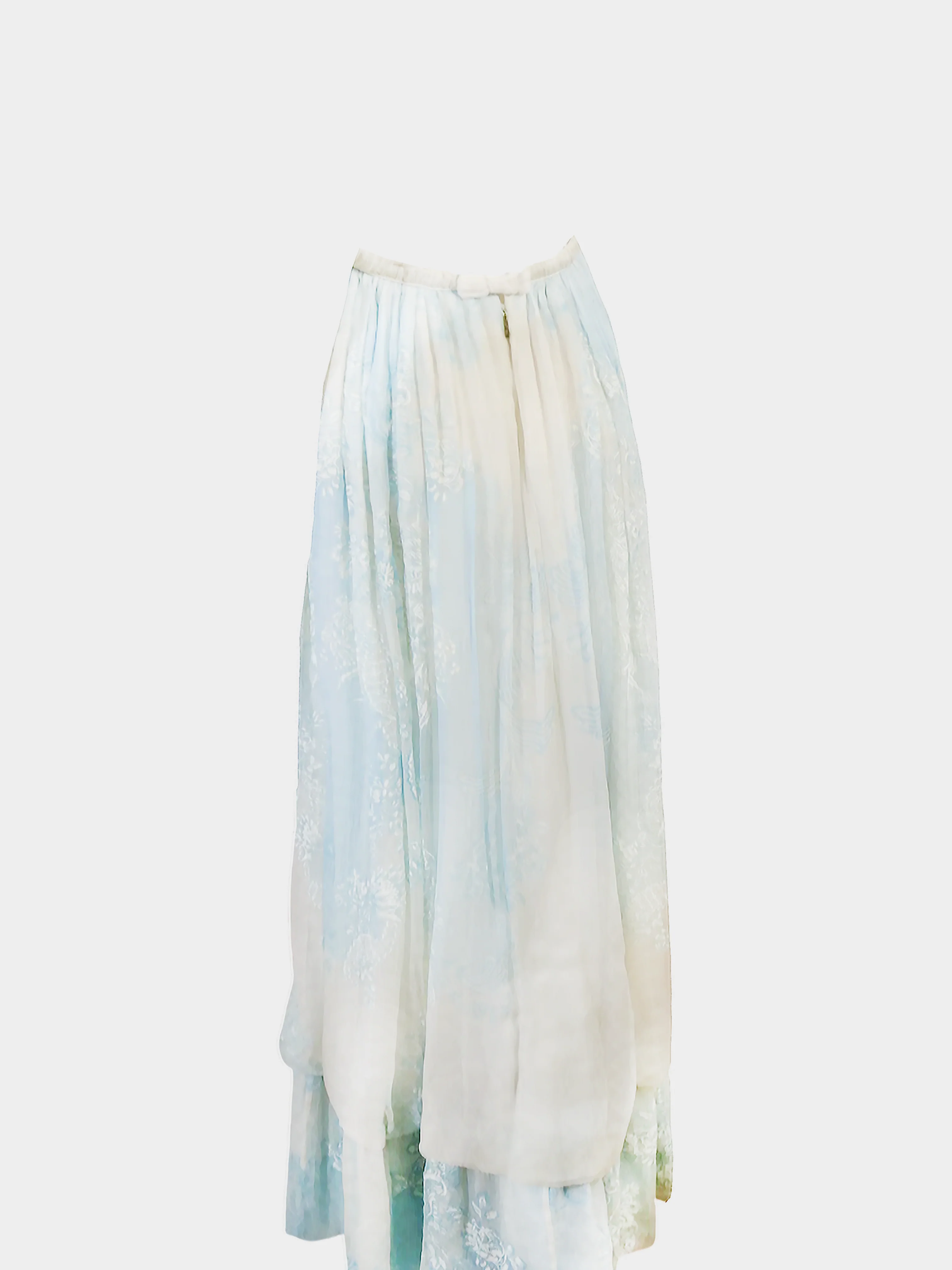 Roberto Cavalli SS 2007 Runway Blue and Cream Chiffon Dress - Image 2