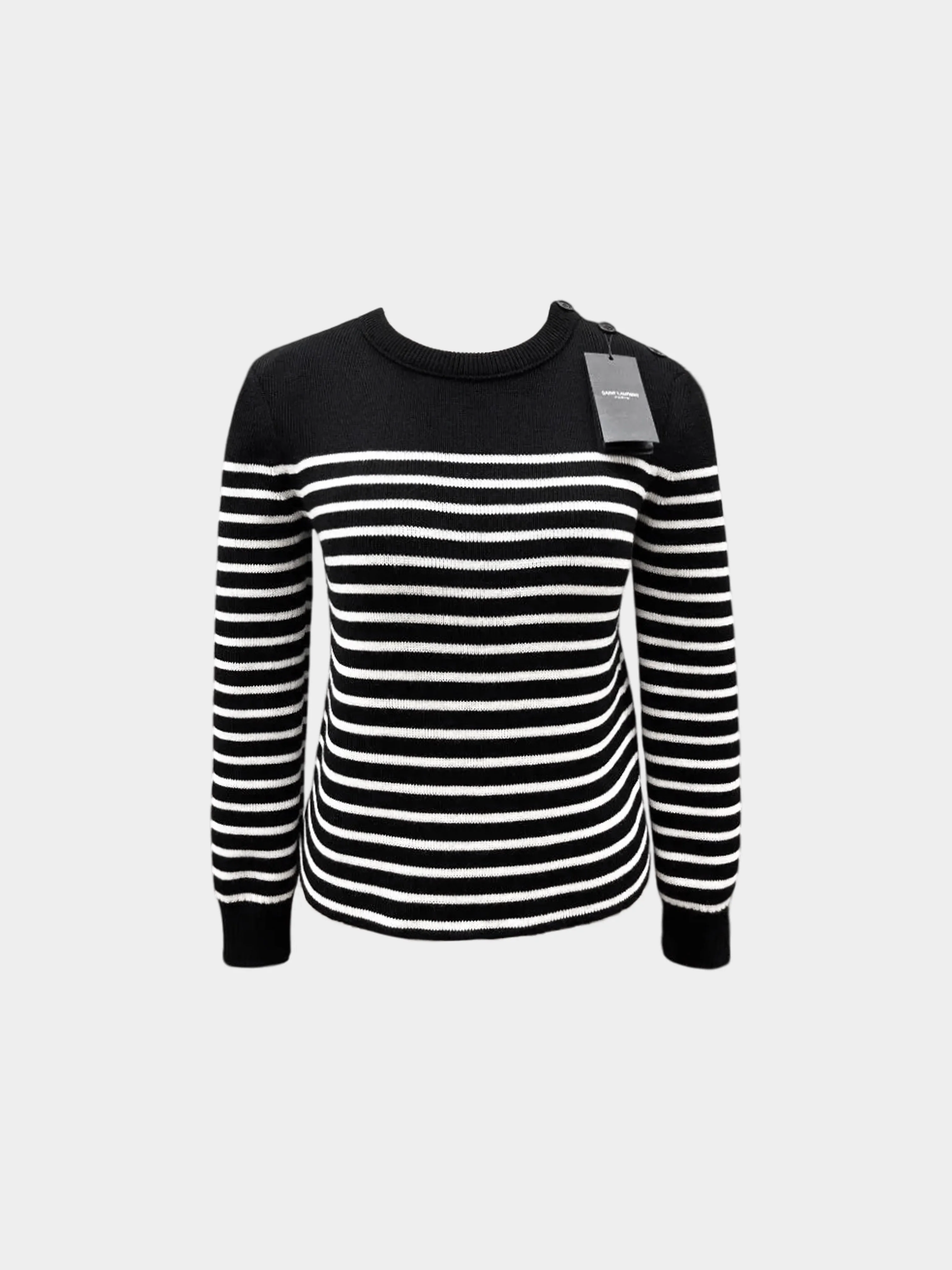 Saint Laurent 2019 Black and White Striped Sweater