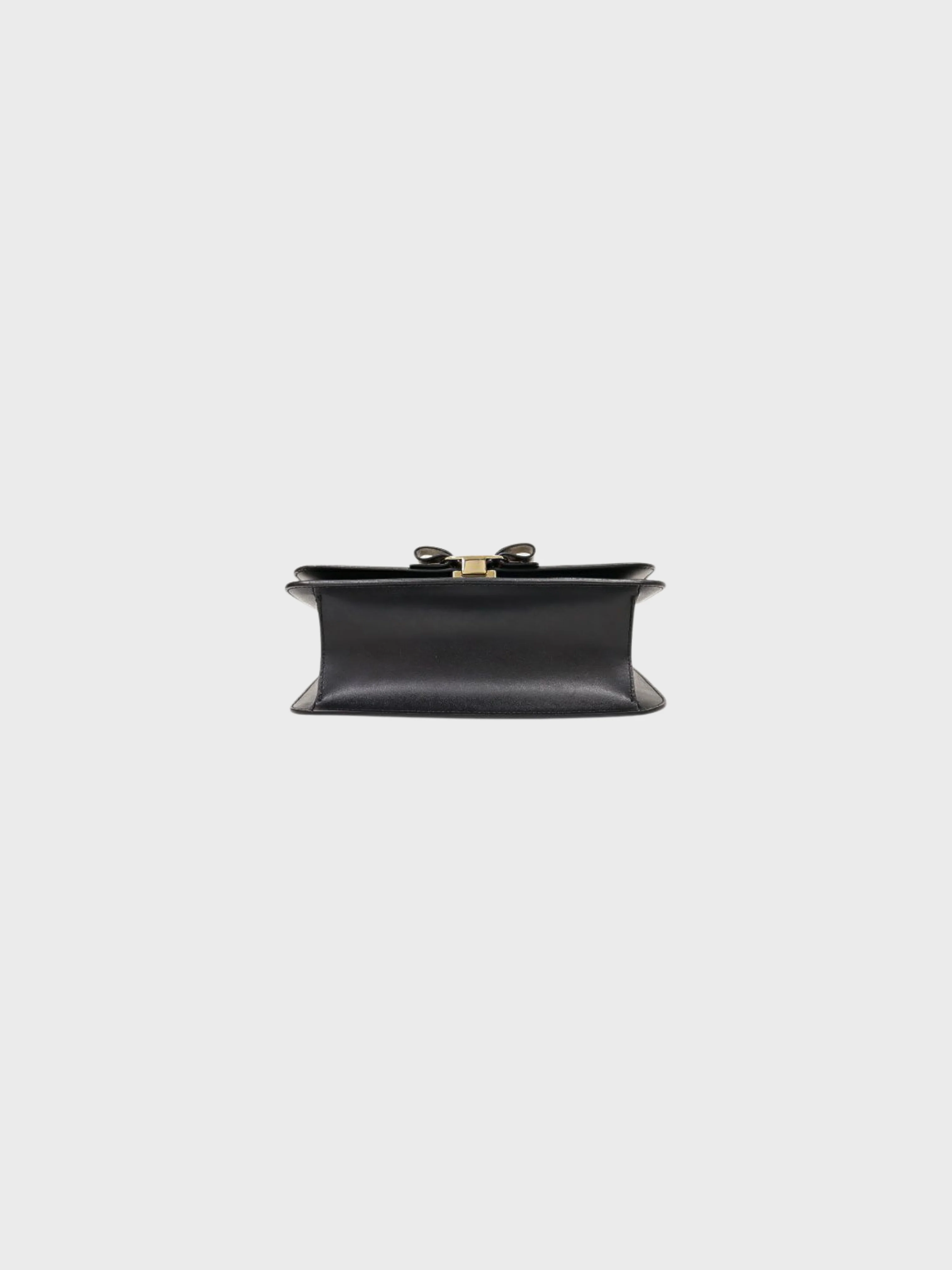 Salvatore Ferragamo 2000s Black Leather Vara Studded Chain Shoulder Bag - Image 3