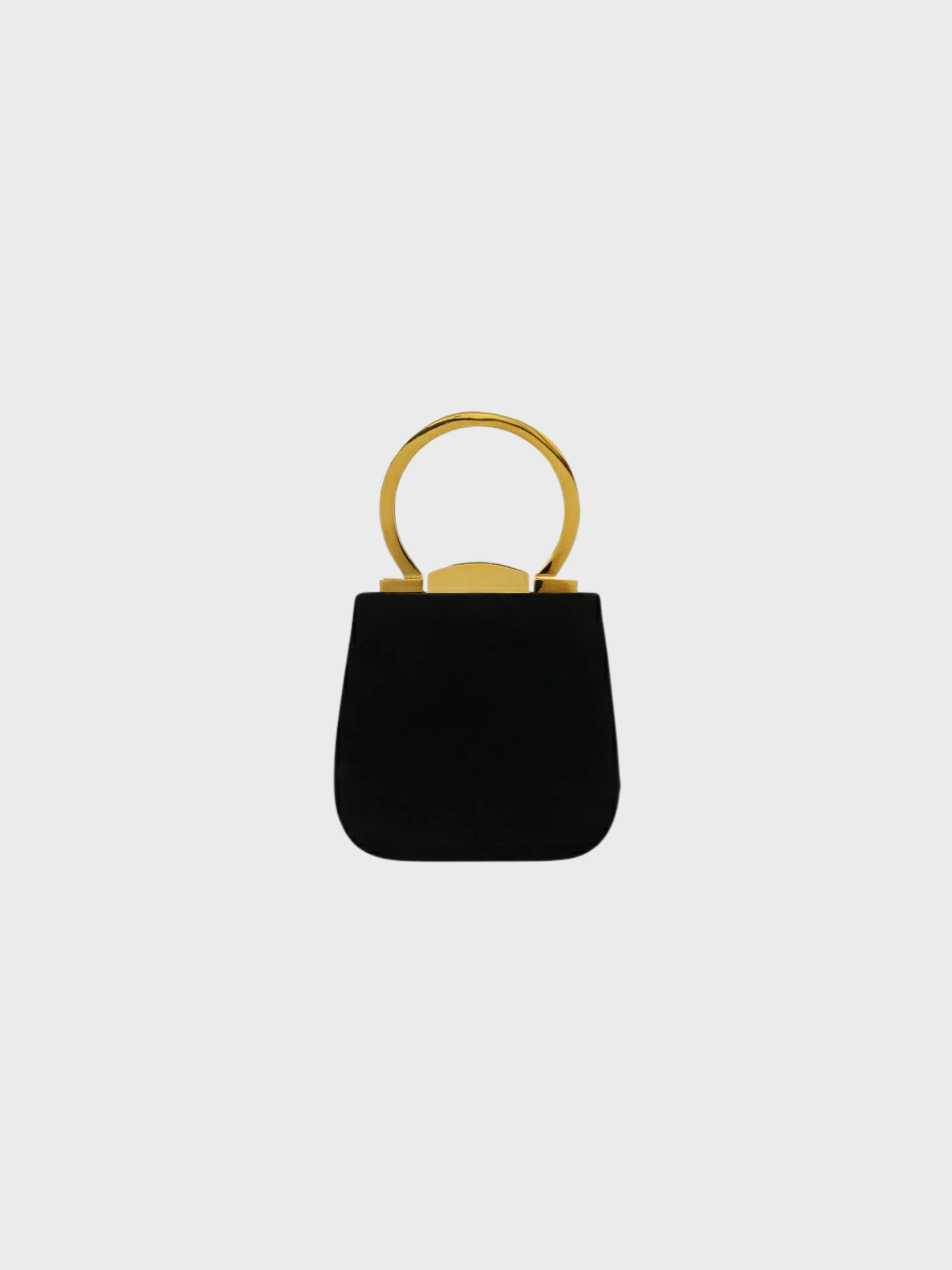 Salvatore Ferragamo 2000s Black Suede Frame Handbag - Image 2