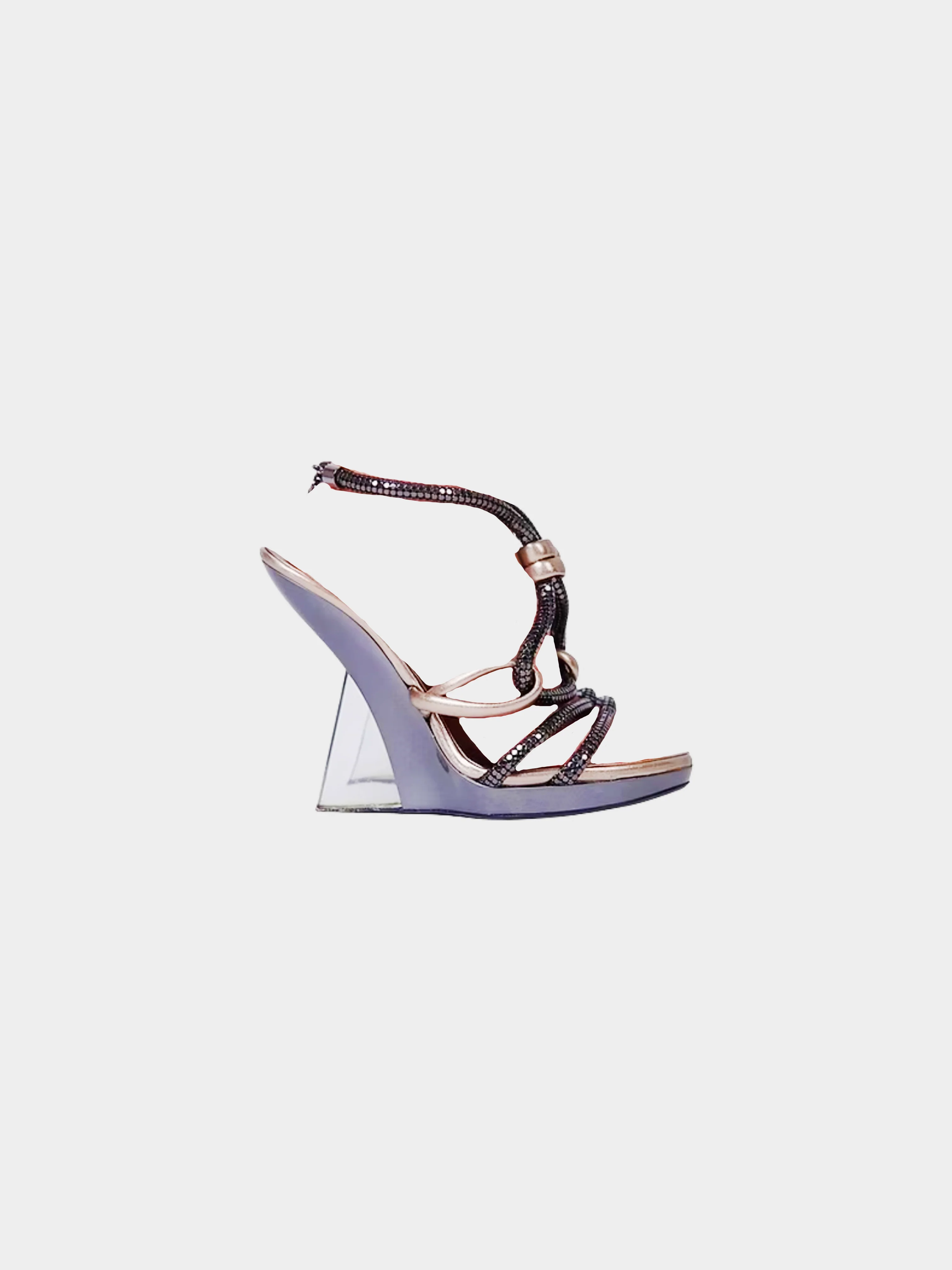 Salvatore Ferragamo FW 2008 Gold Sculpted Heels