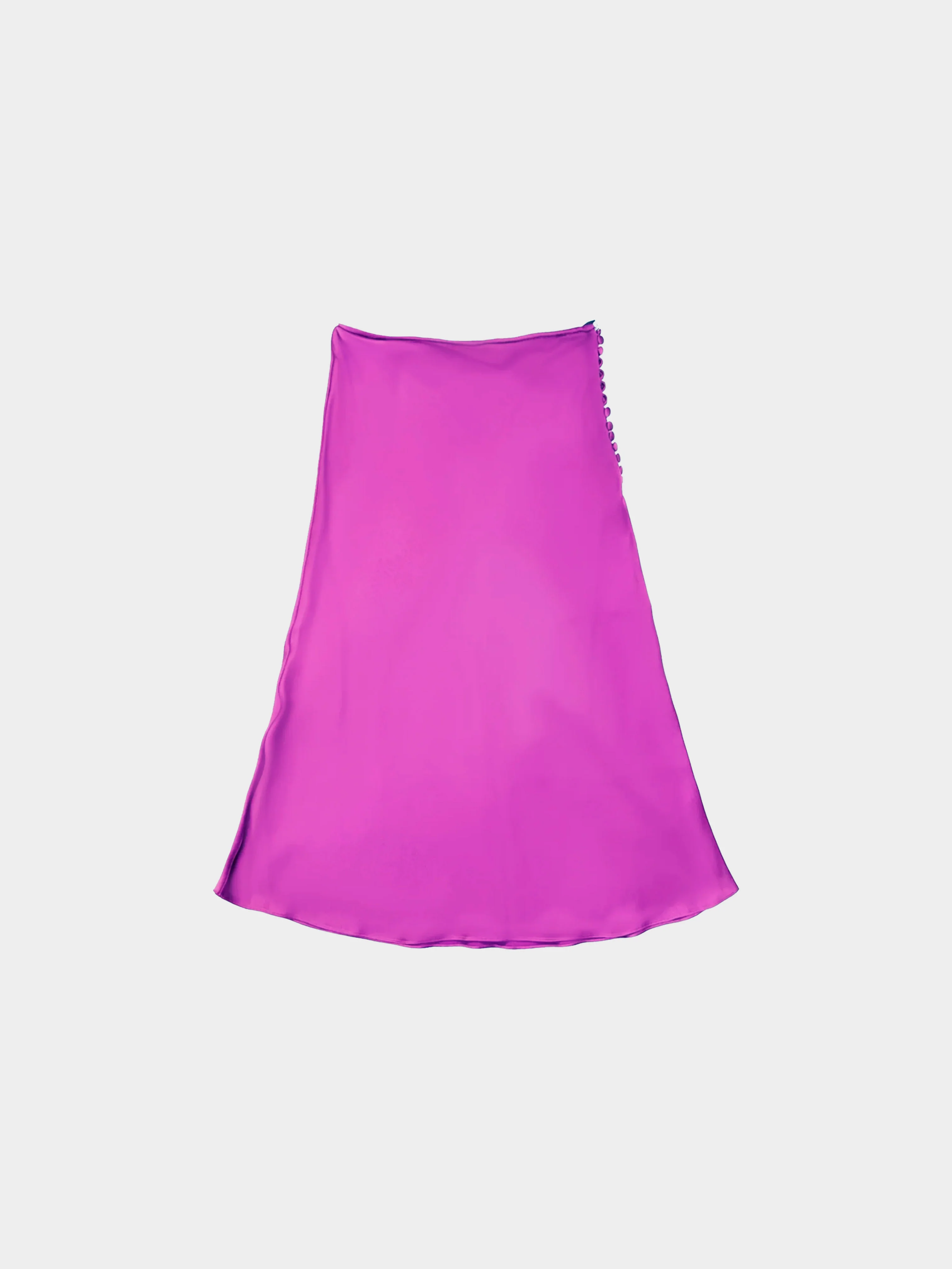 Christian Dior 2000s Pink Satin Button Down Skirt