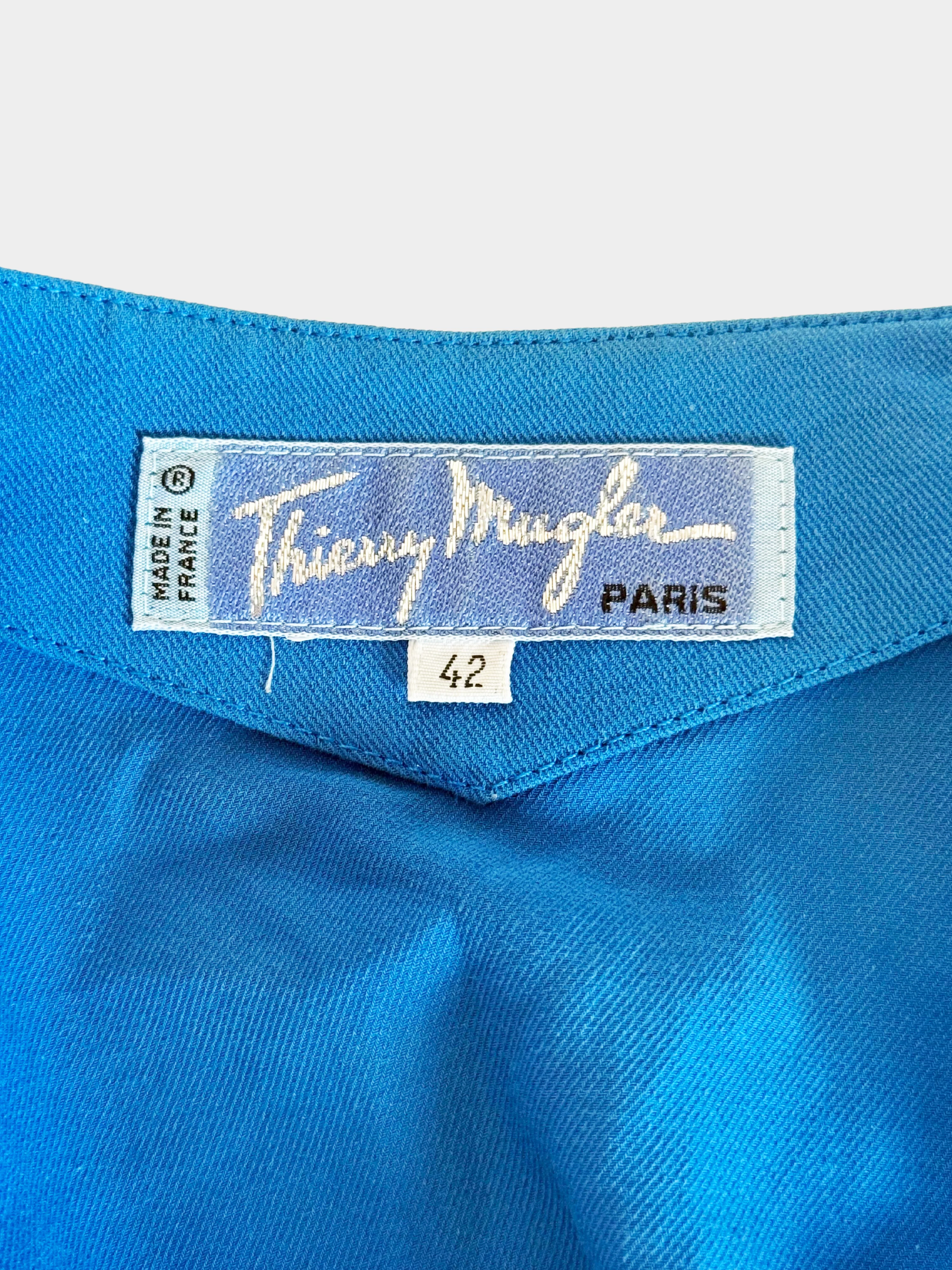 Thierry Mugler 1990s Blue Button-down Jacket - Image 3