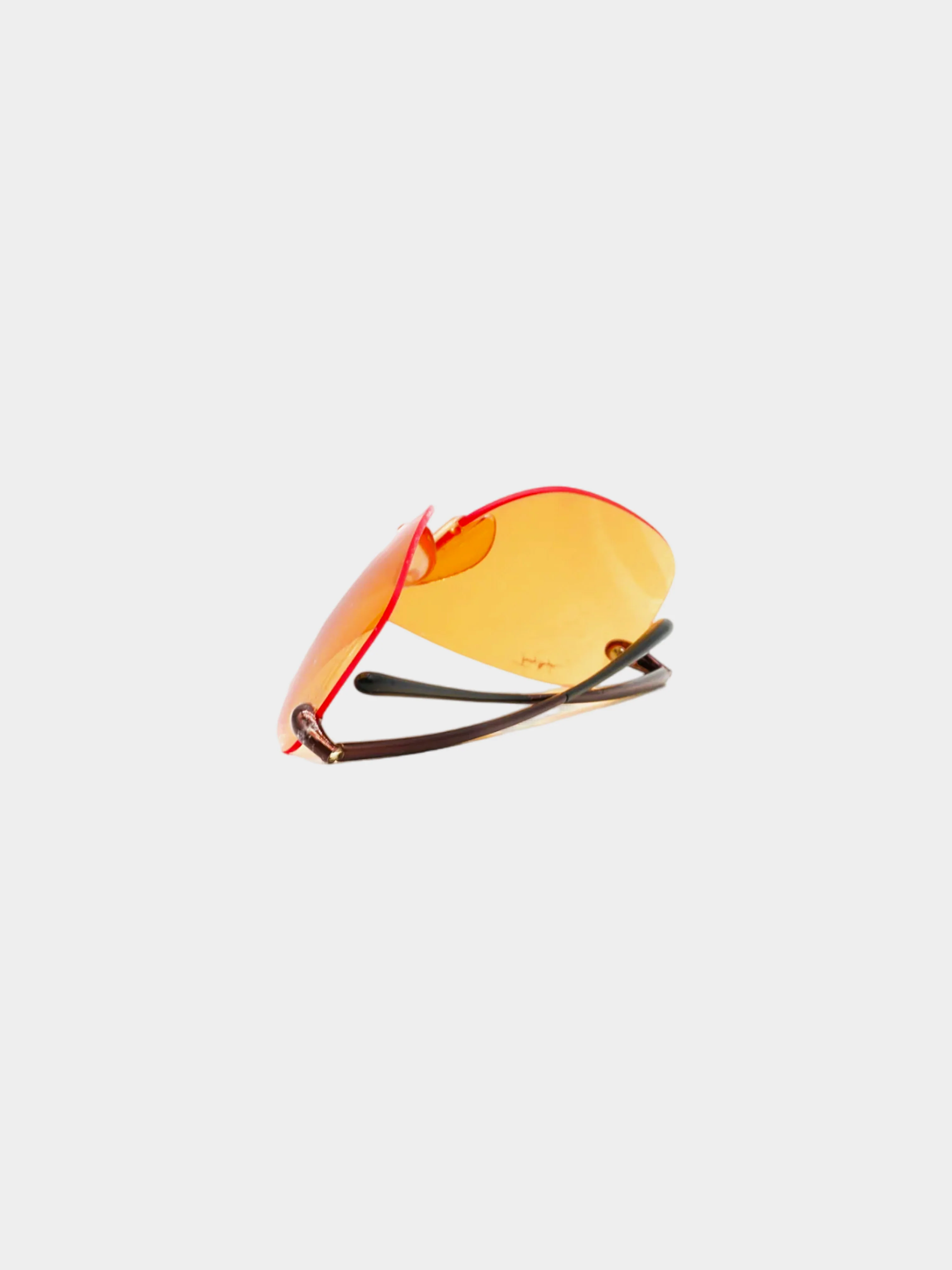 Thierry Mugler FW 2001 Runway Orange Mono Lens Sunglasses - Image 4