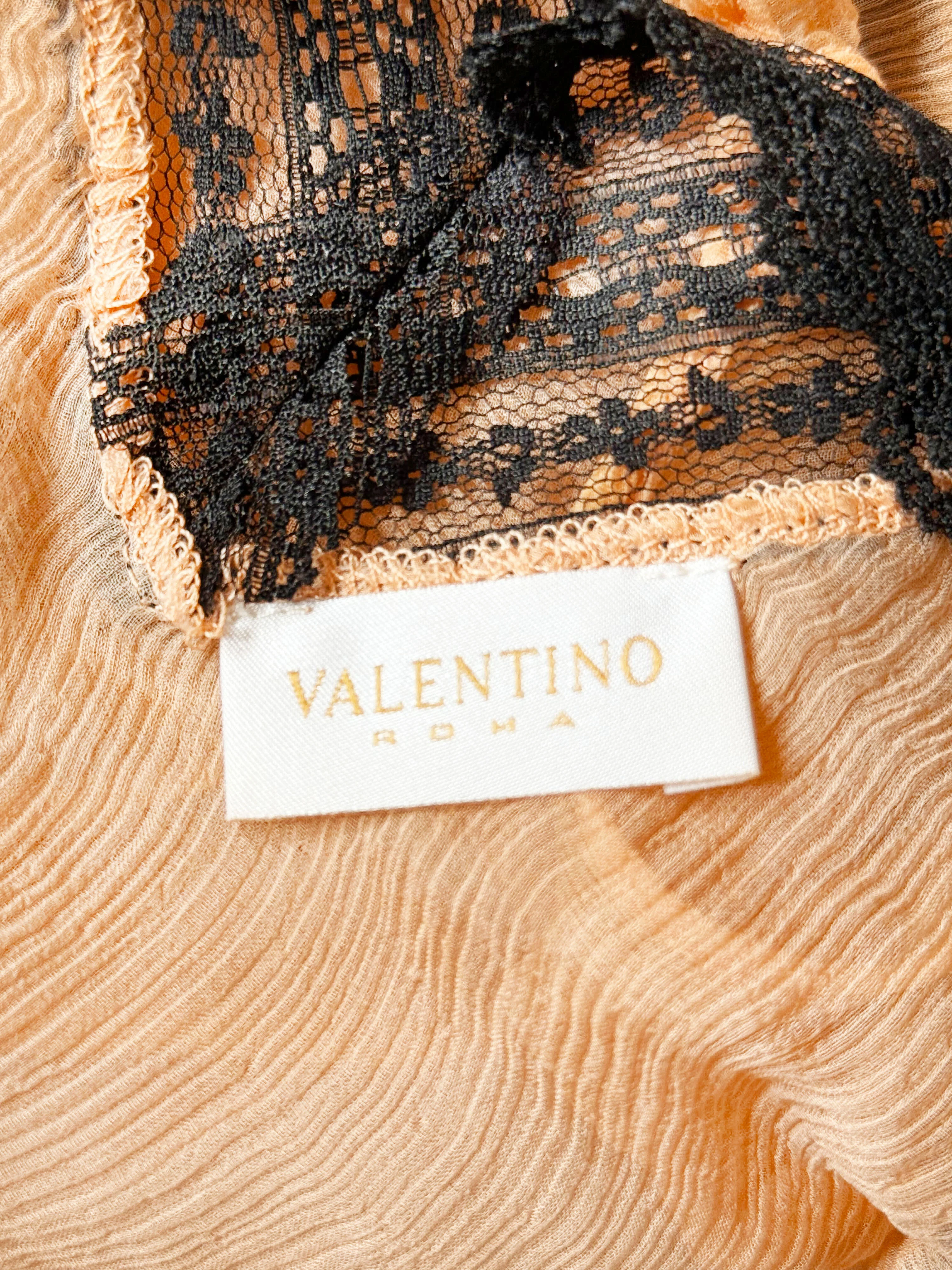 Valentino 2000s Pink Sheer Silk Top - Image 3