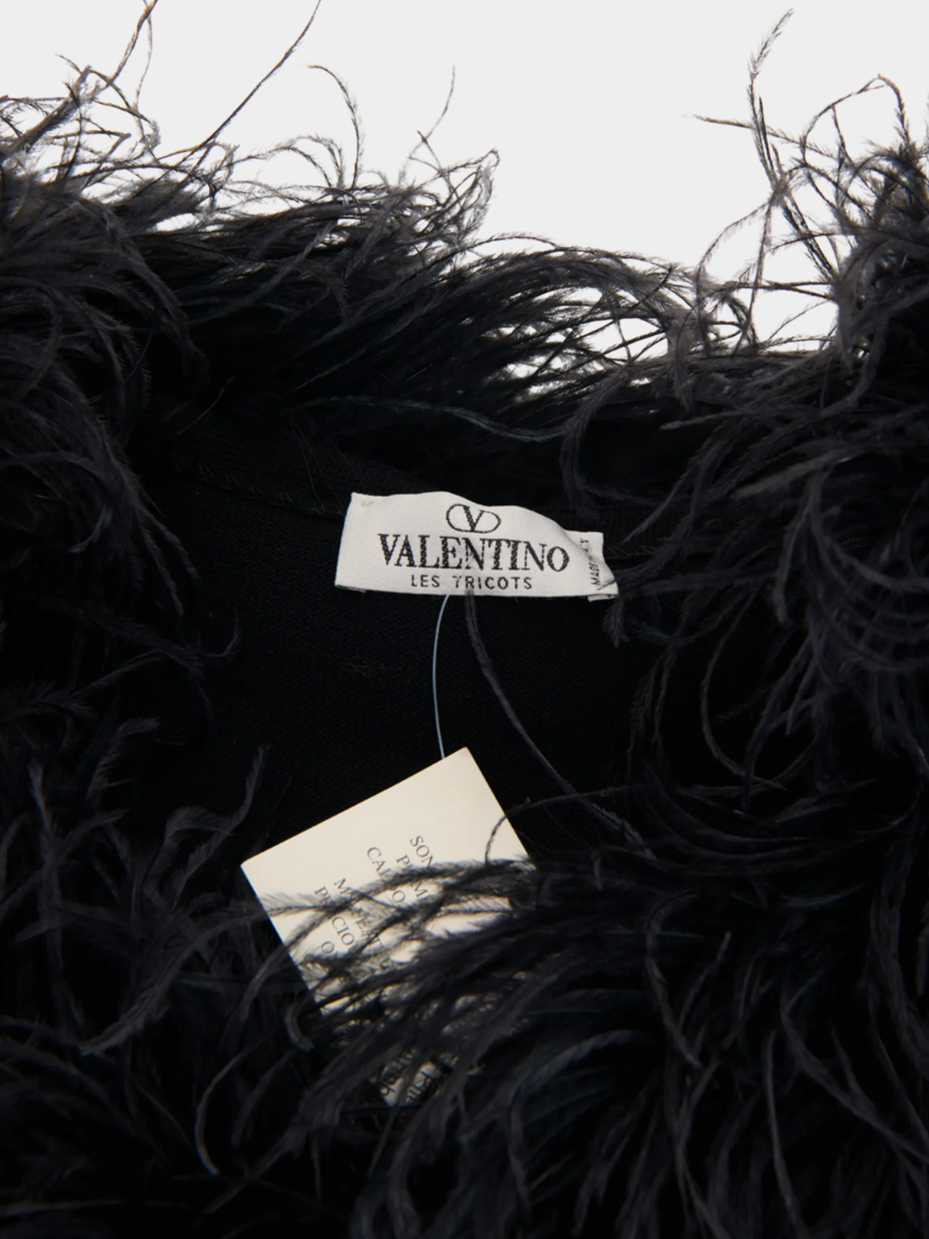Valentino 2000s Floral Lace Feather Sweater - Image 3