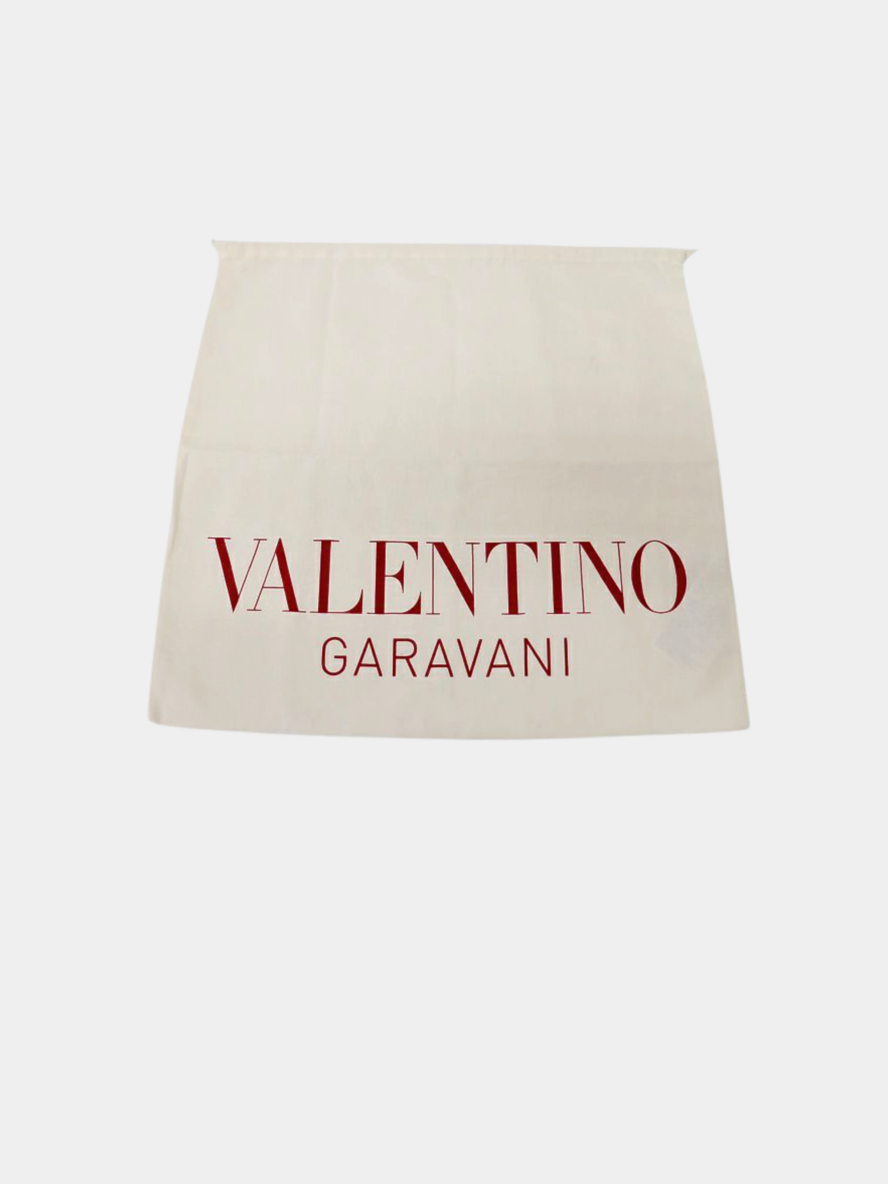 Valentino 2000s Ivory Leather V Logo Pouf Bucket Shoulder Bag - Image 9