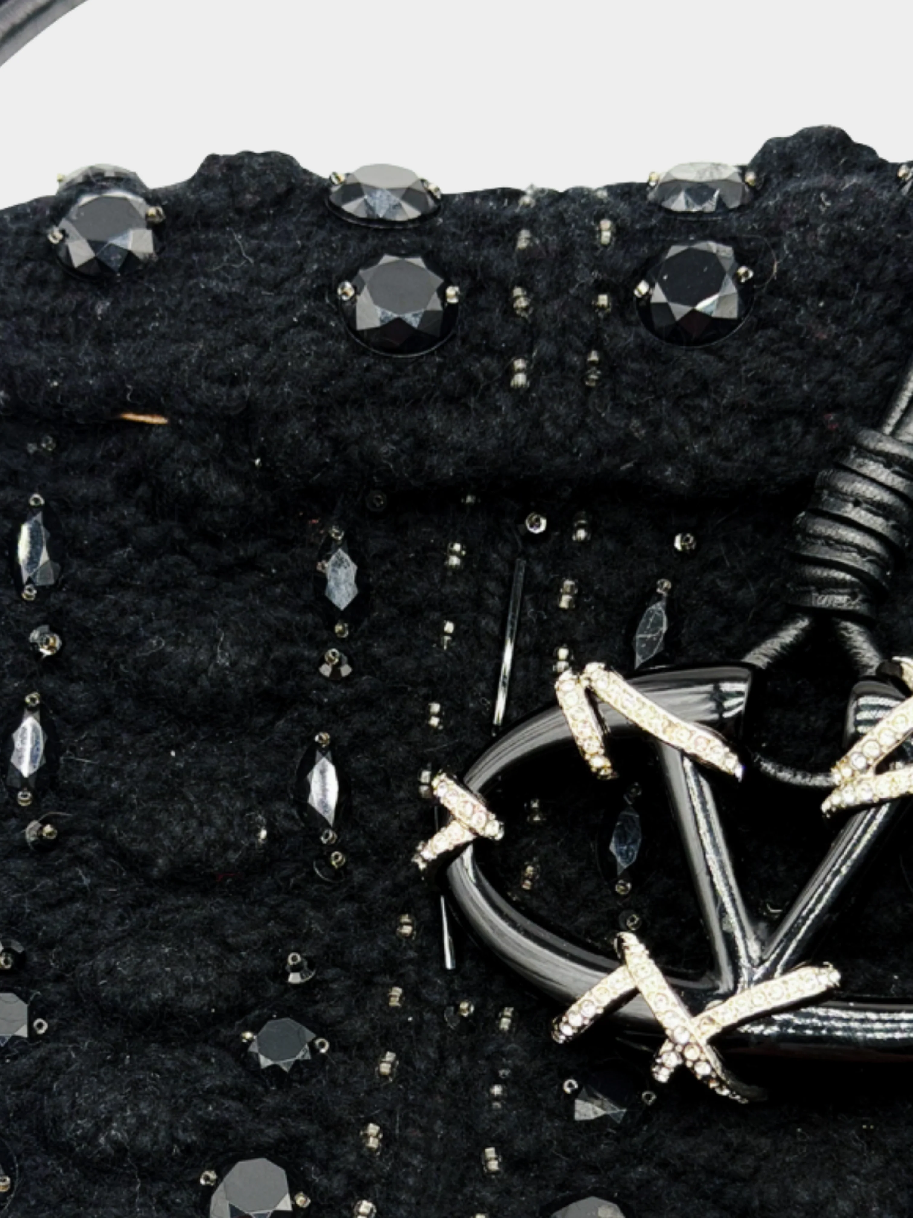 Valentino 2009 Black Embroidered Handbag - Image 3