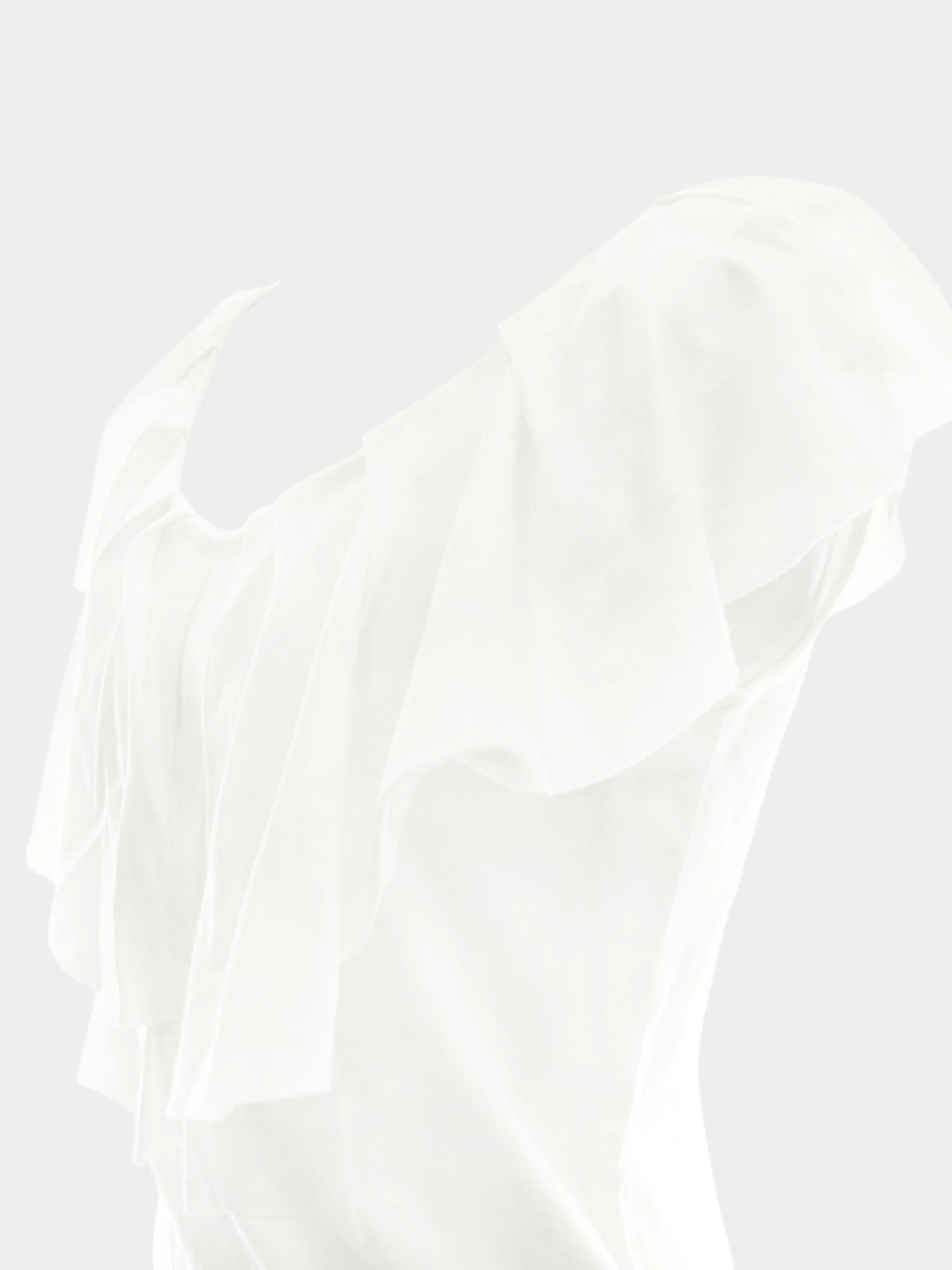 Valentino 2010s White Frill Collar Top - Image 3