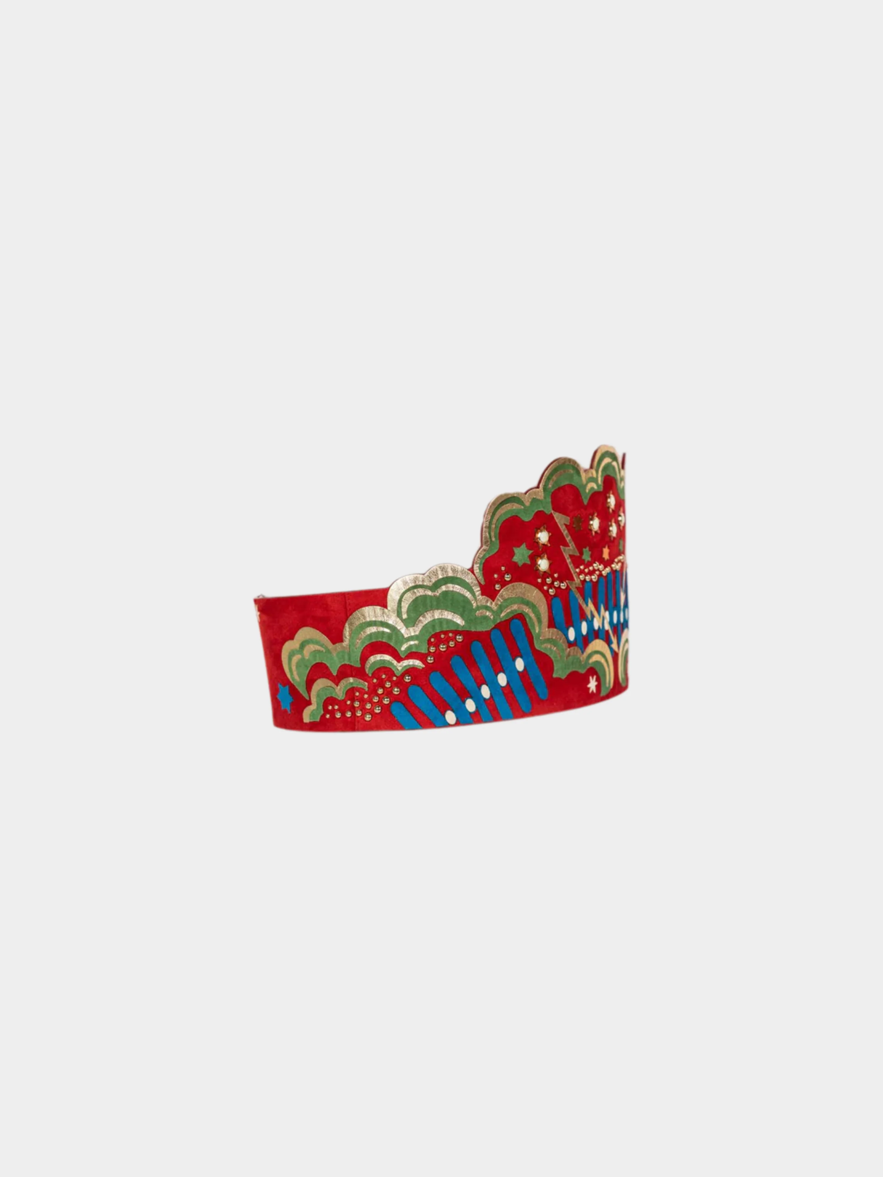 Valentino 2016 Red Suede Pop Art Statement Belt - Image 3