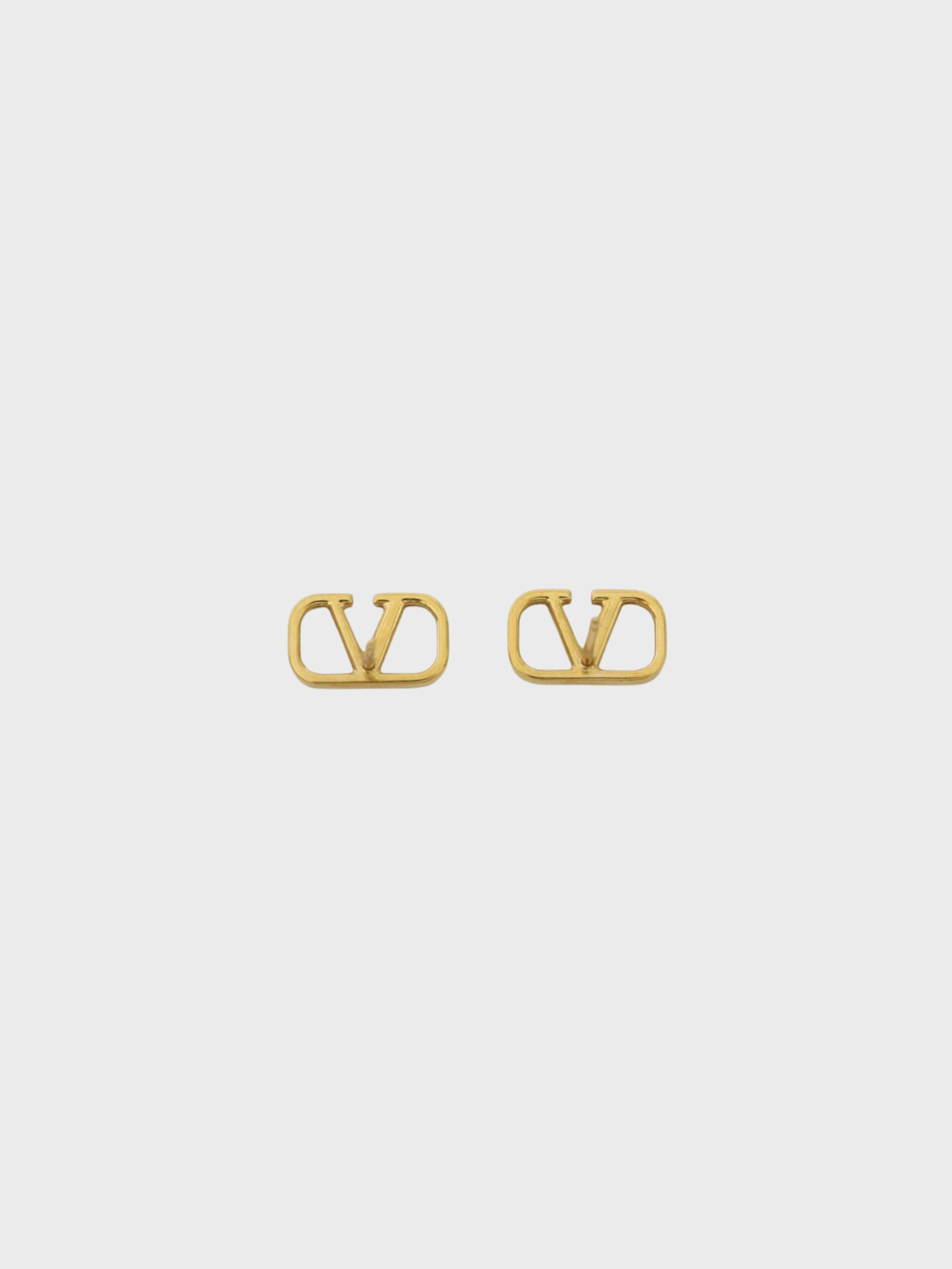 Valentino 2020s Gold Plated VLogo Signature Earrings - Image 2