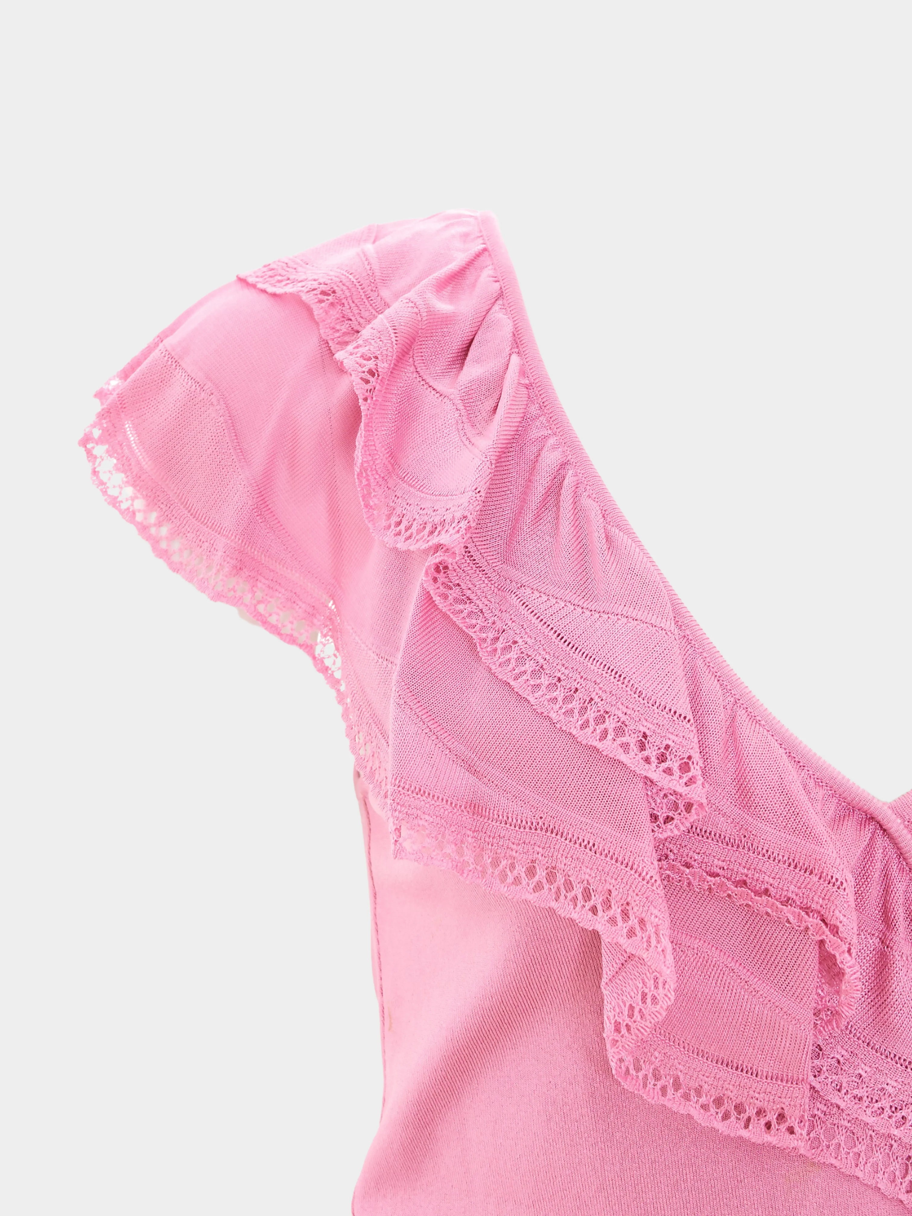 Valentino 2000s Pink Lace Top and Pants Set - Image 3