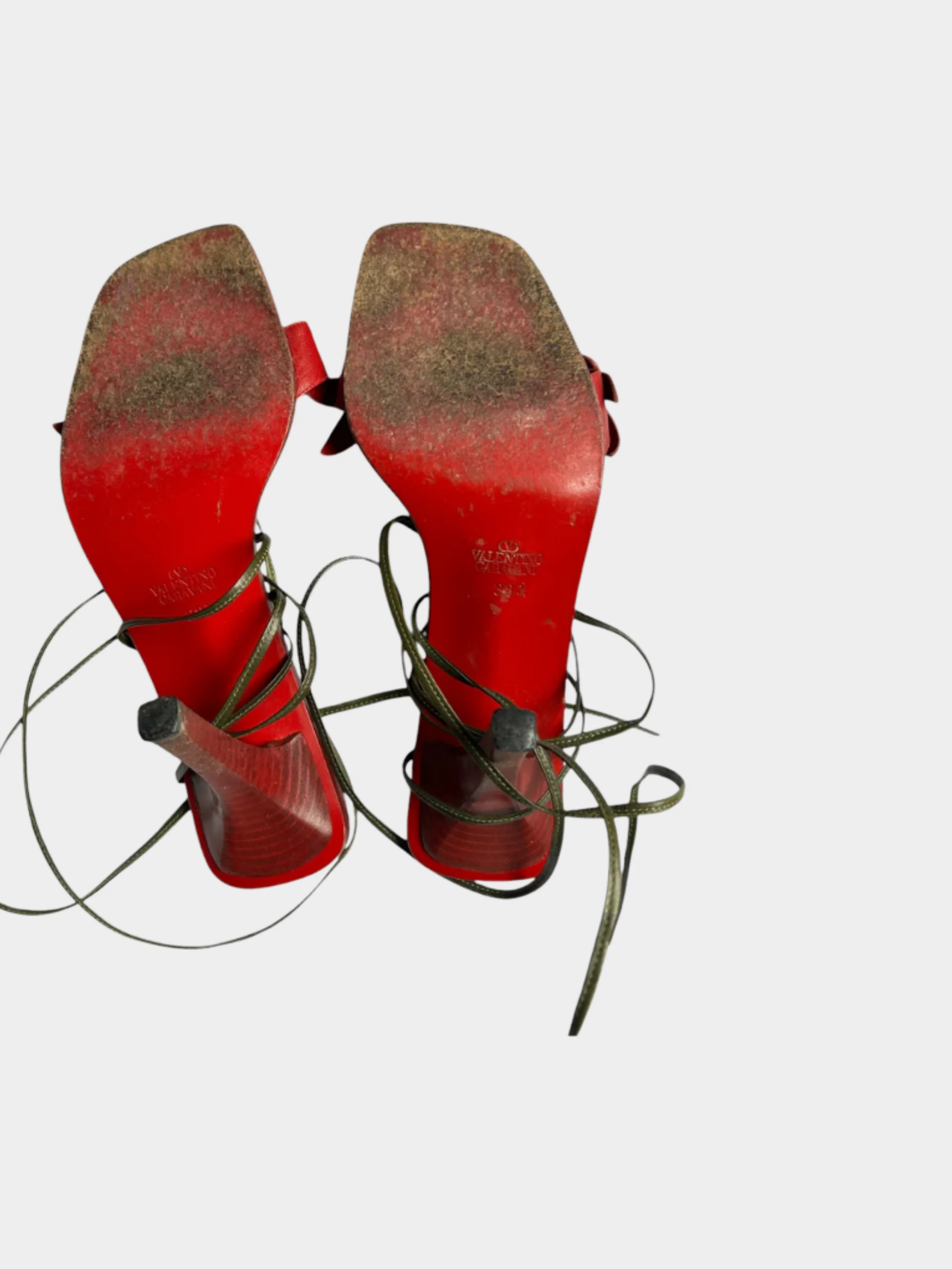 Valentino FW 1999 Rose Ankle Wrap Sandal Heels - Image 4