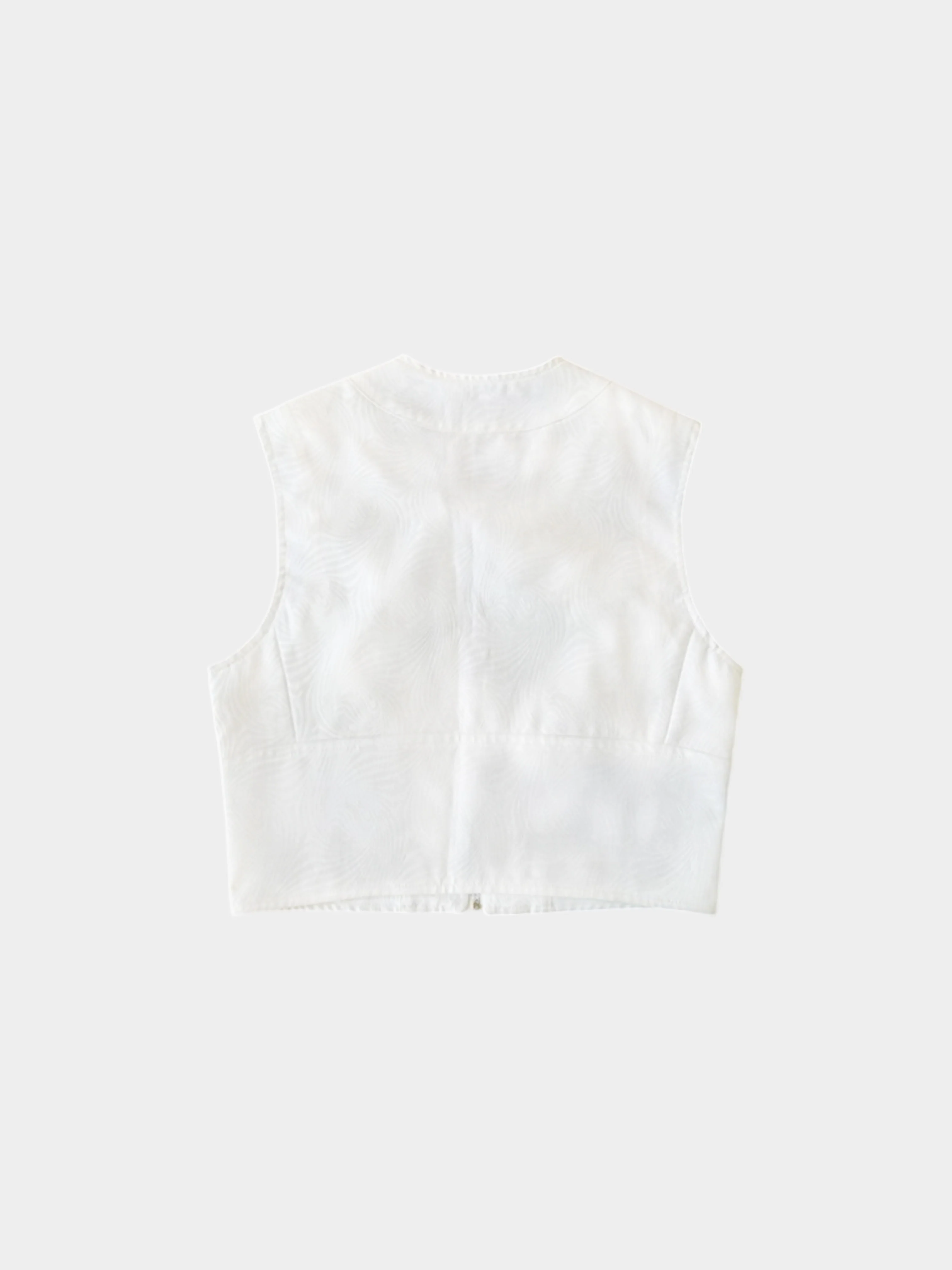 Versace 1990s Jeans Couture White Zip-up Vest - Image 2