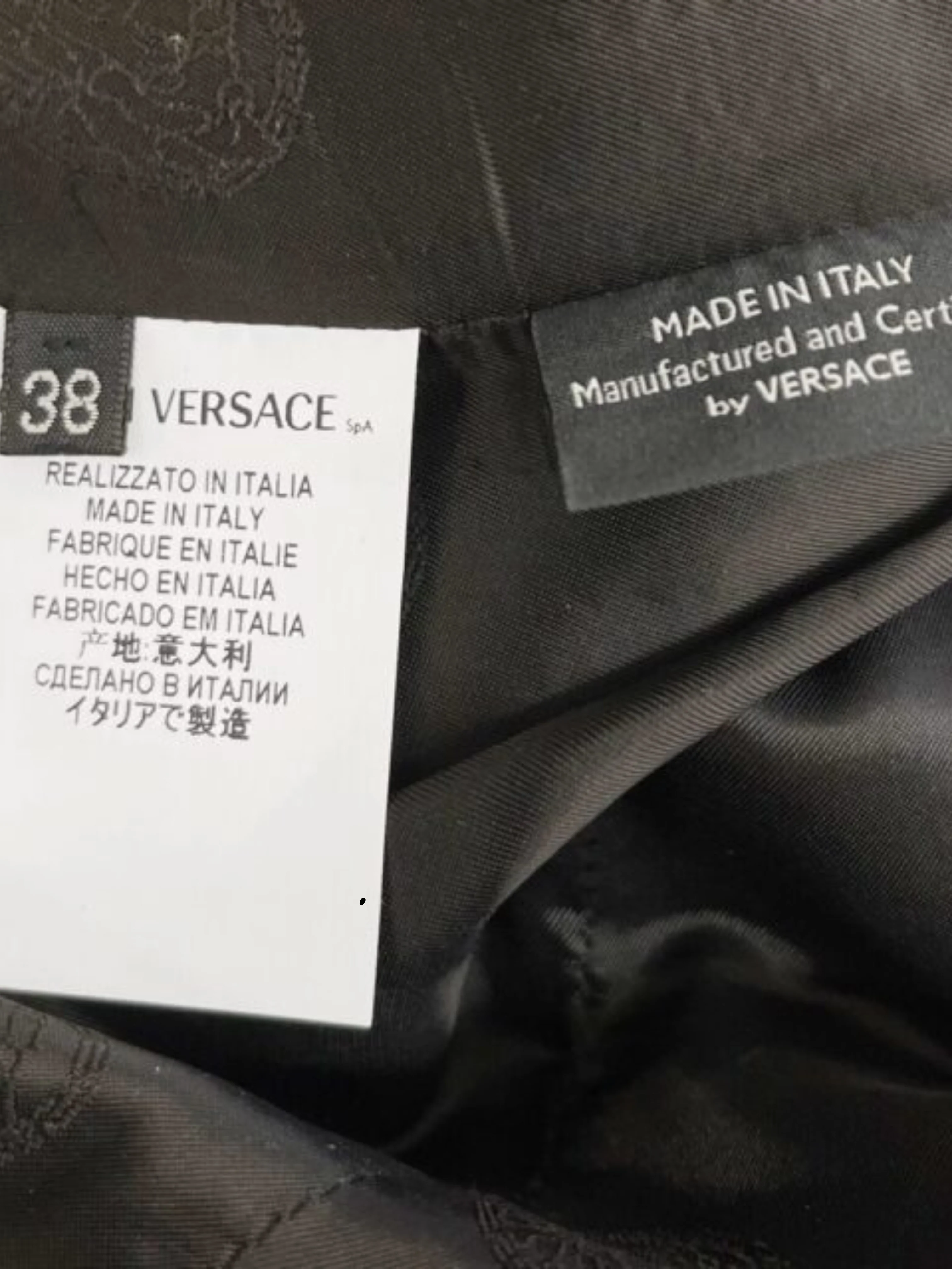 Versace 2010s Black Lambskin Leather Corset Hook Dress - Image 3