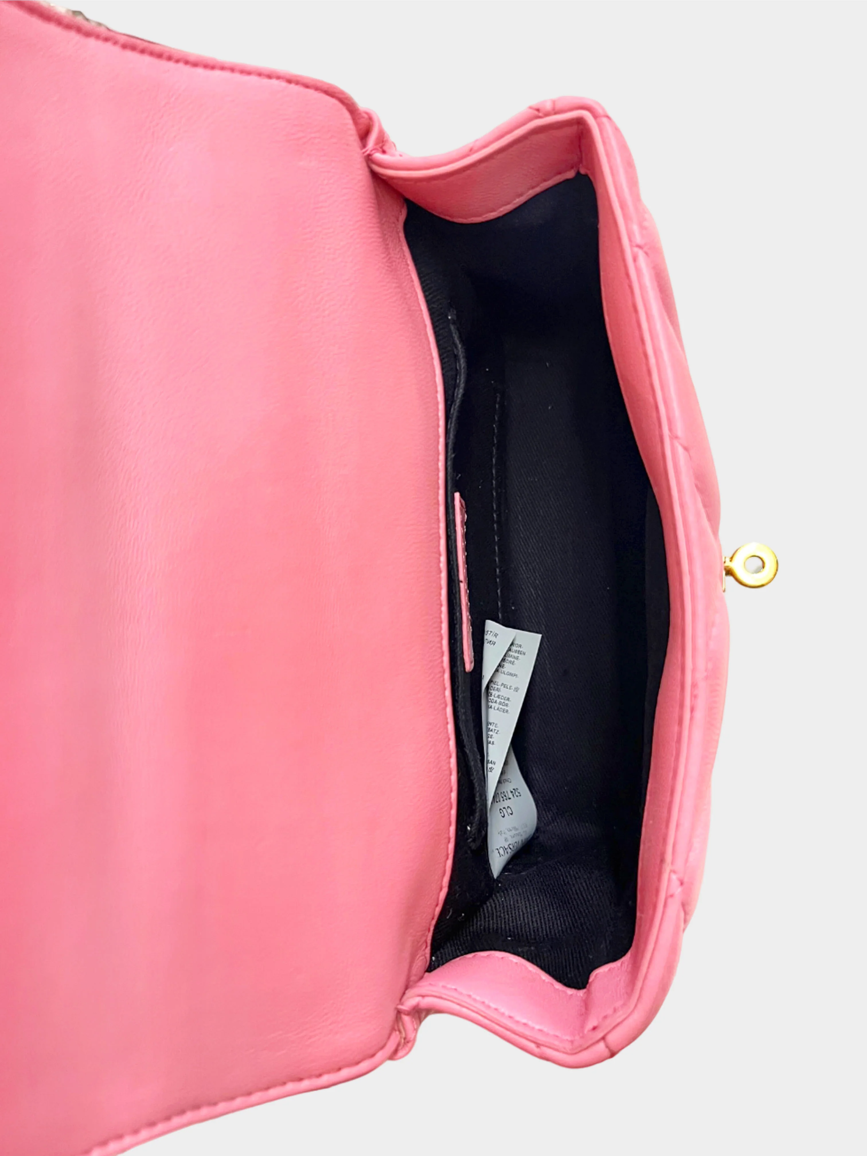 Versace 2010s Pink Quilted Leather Medusa Flap Bag - Image 3