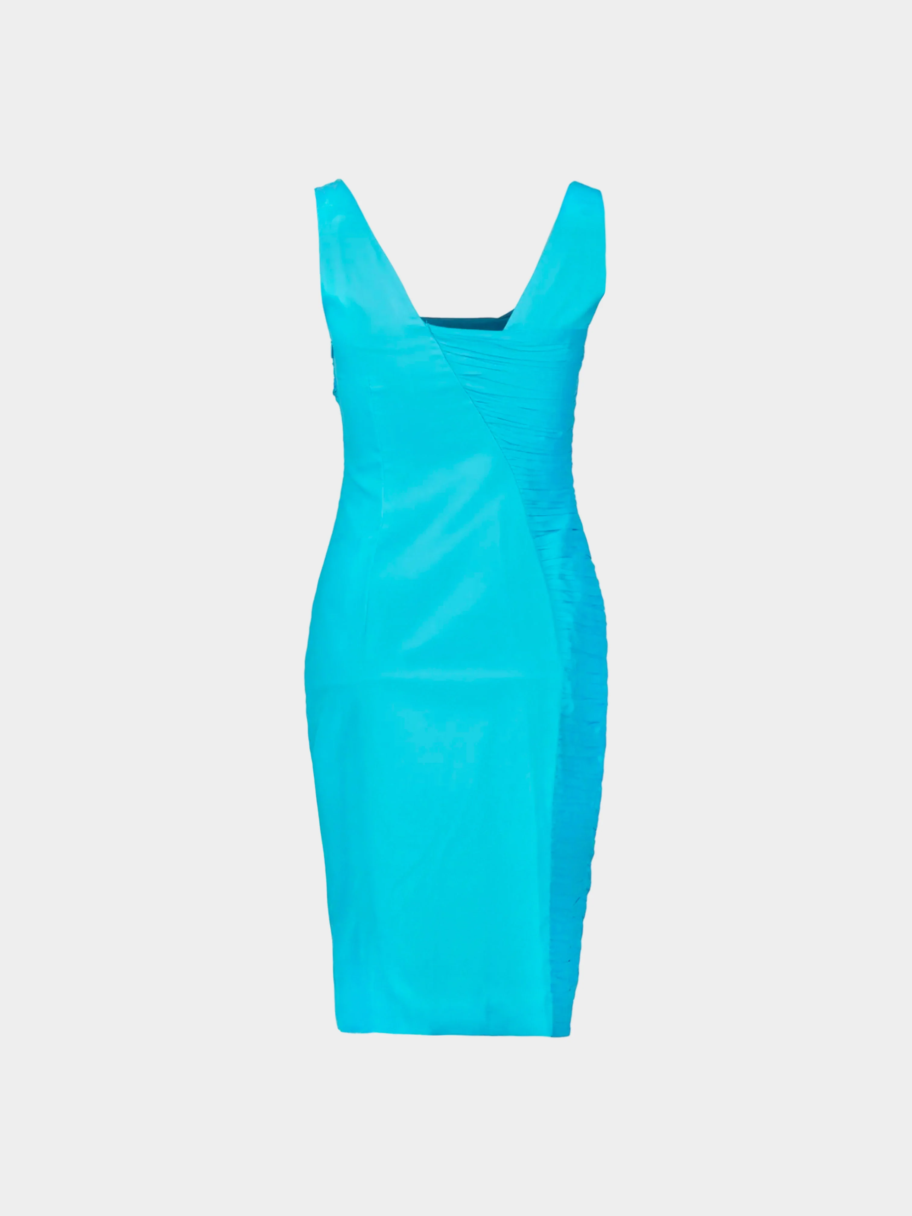 Versace 2012 Blue Medusa Silk Dress - Image 2