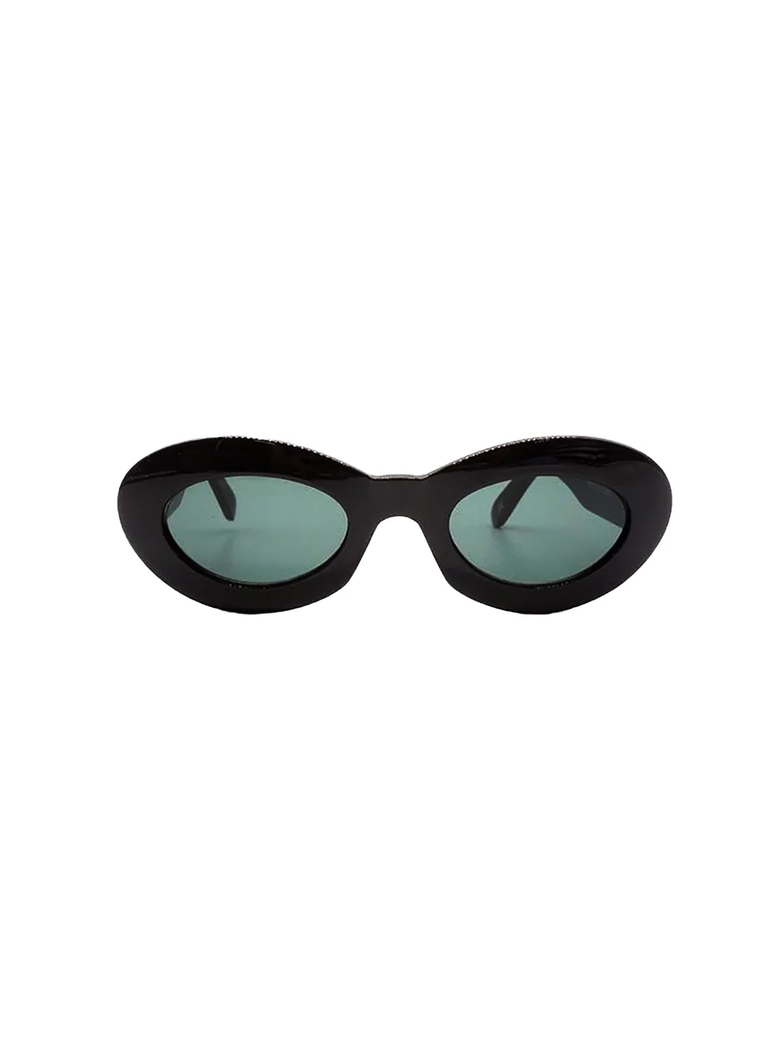 Versace 2000s Blue Tinted Rounded Sunglasses - Image 2