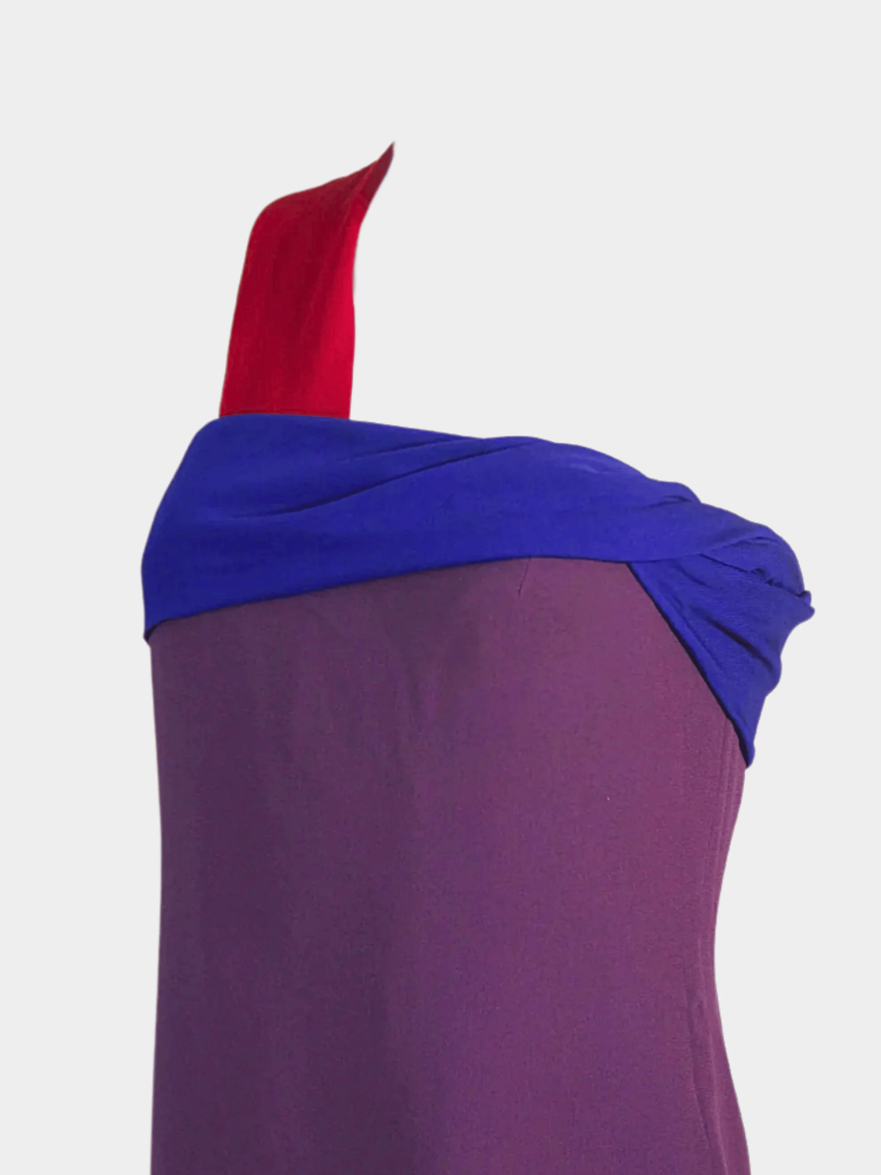 Versace FW 1997 Purple Colour-Block Dress - Image 2