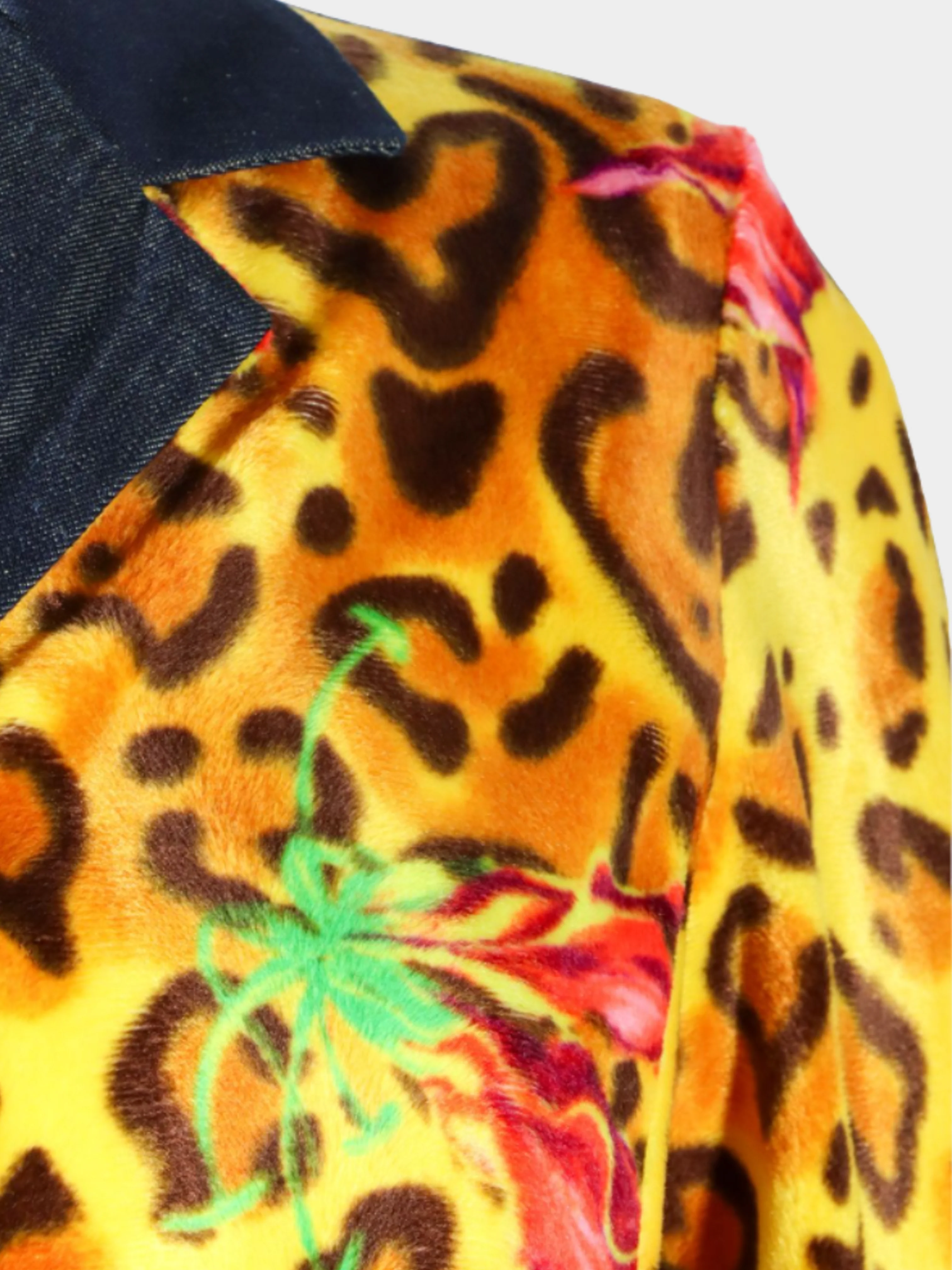 Versace Jeans Couture 2000s Leopard and Floral Print Blazer and Skirt Set - Image 8