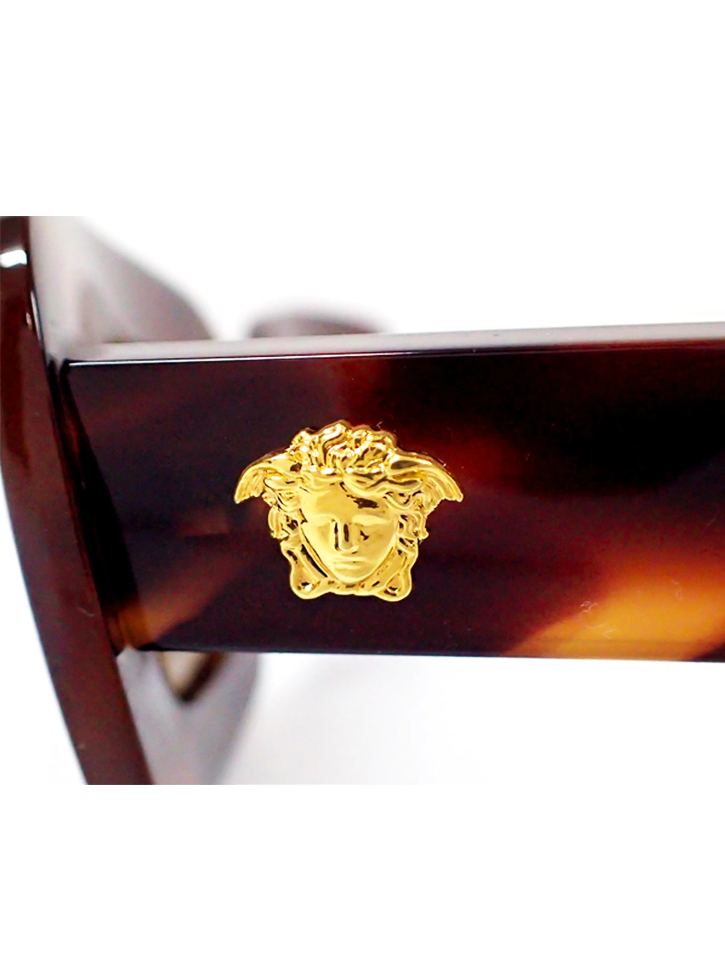 Versace 2000s Rare Brown Rounded Sunglasses - Image 3