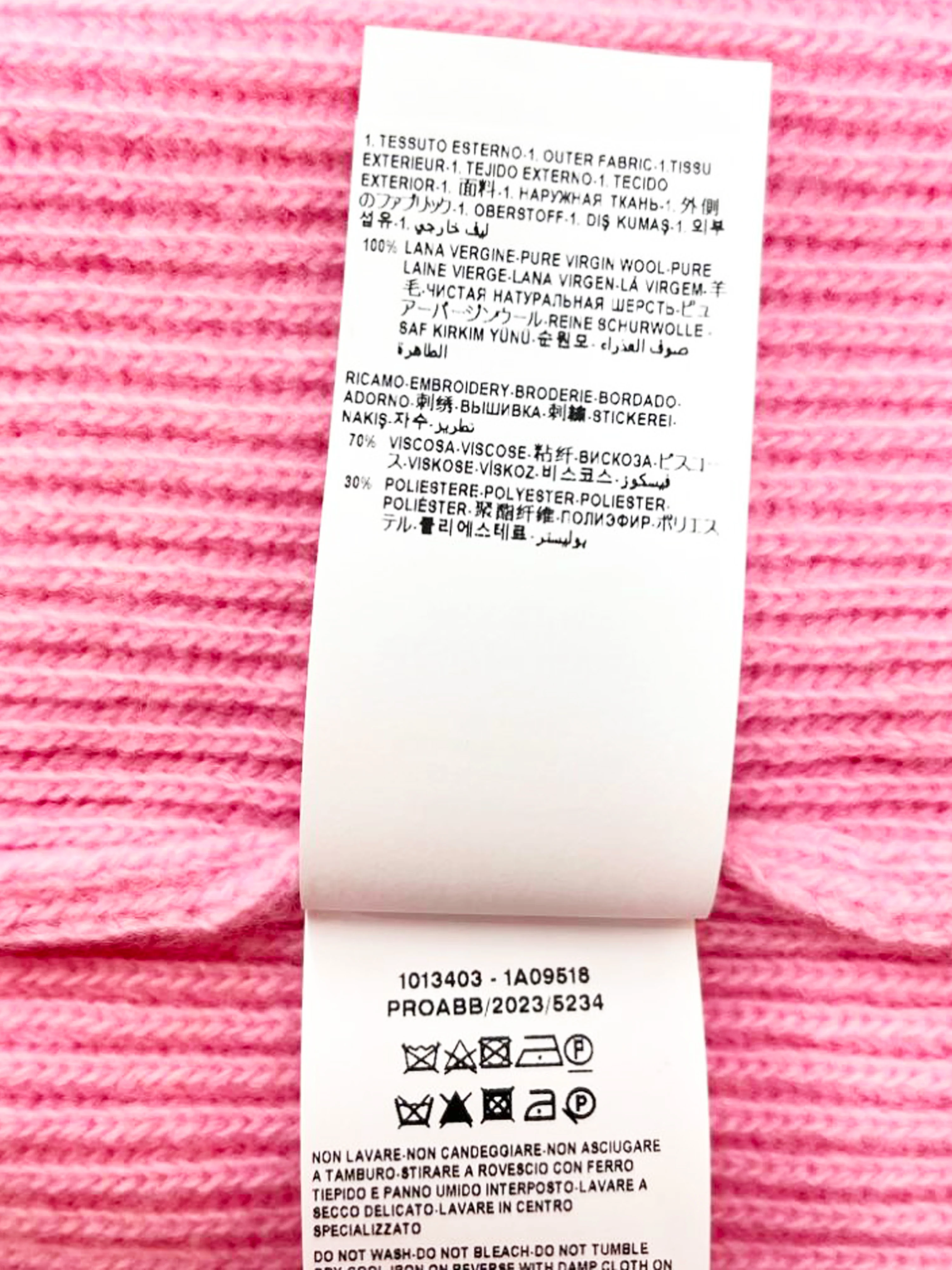 Versace Spring Summer 2024 Pink Wool 1978 Re-Edition Logo Sweater - Image 5