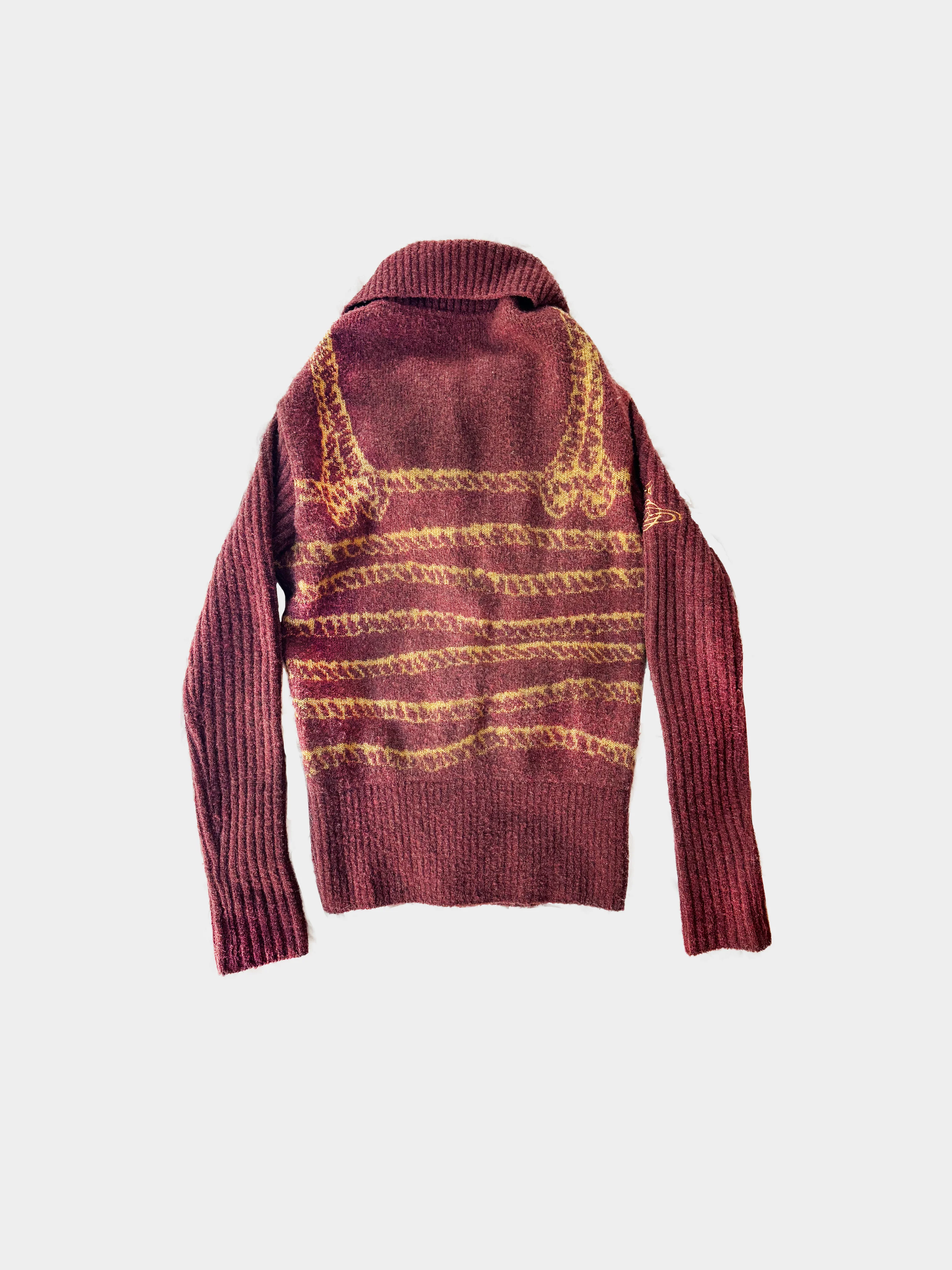 Vivienne Westwood 1990s Men's Brown Wool Sweater - Image 2