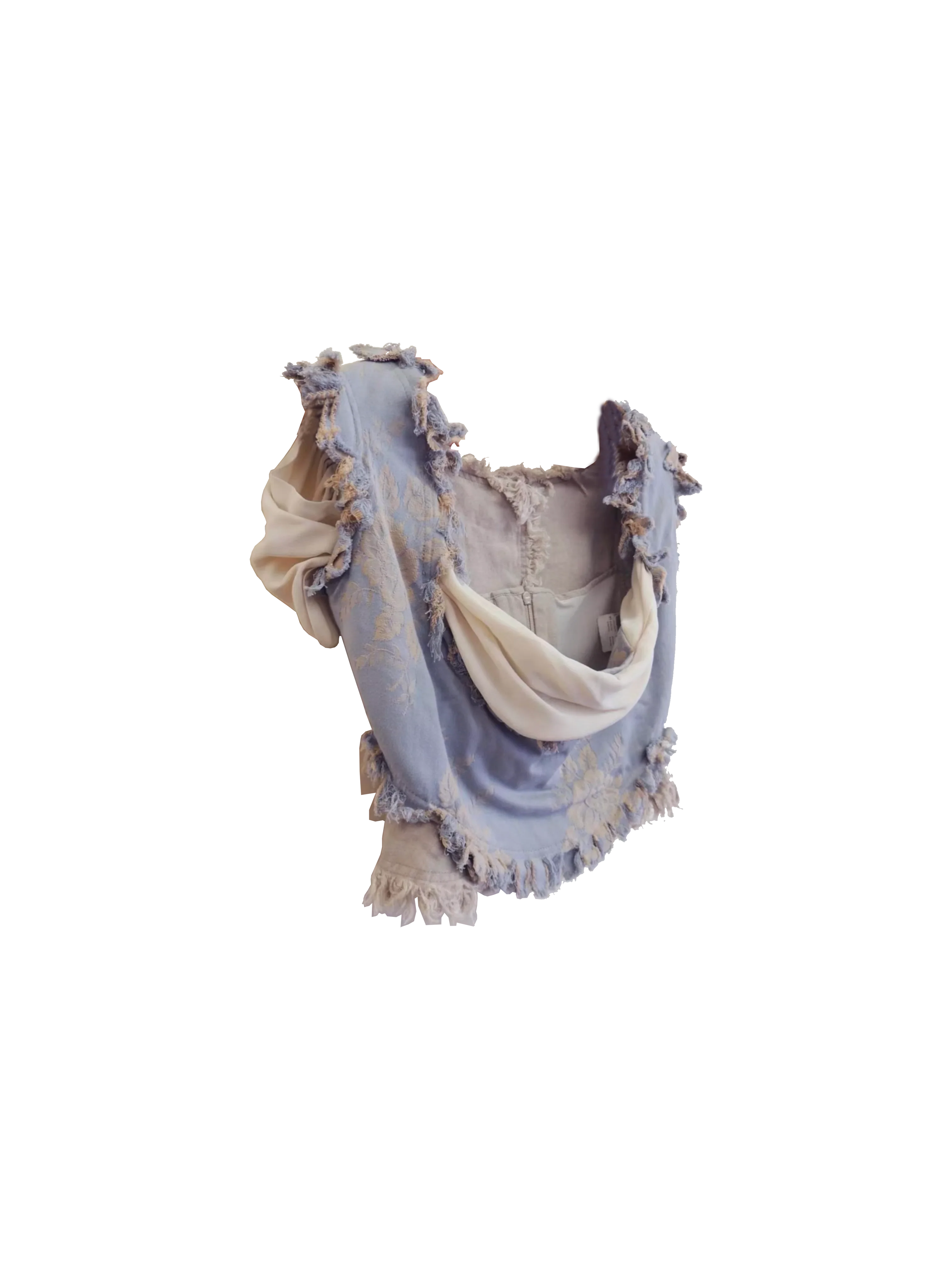 Vivienne Westwood 1992 Runway Blue Rose Corset - Image 2