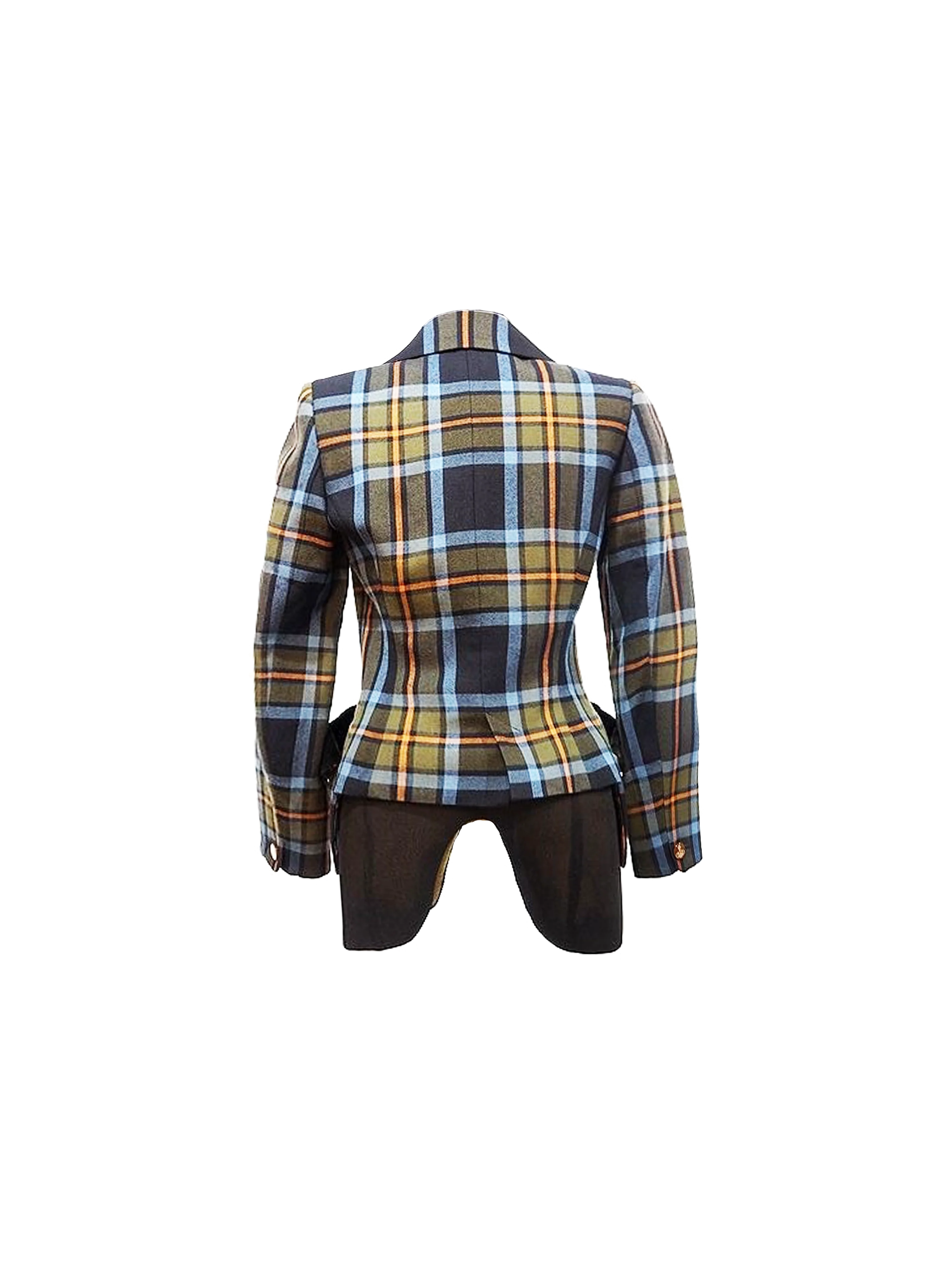 Vivienne Westwood 1994 Velour Switching Check Love Jacket - Image 2