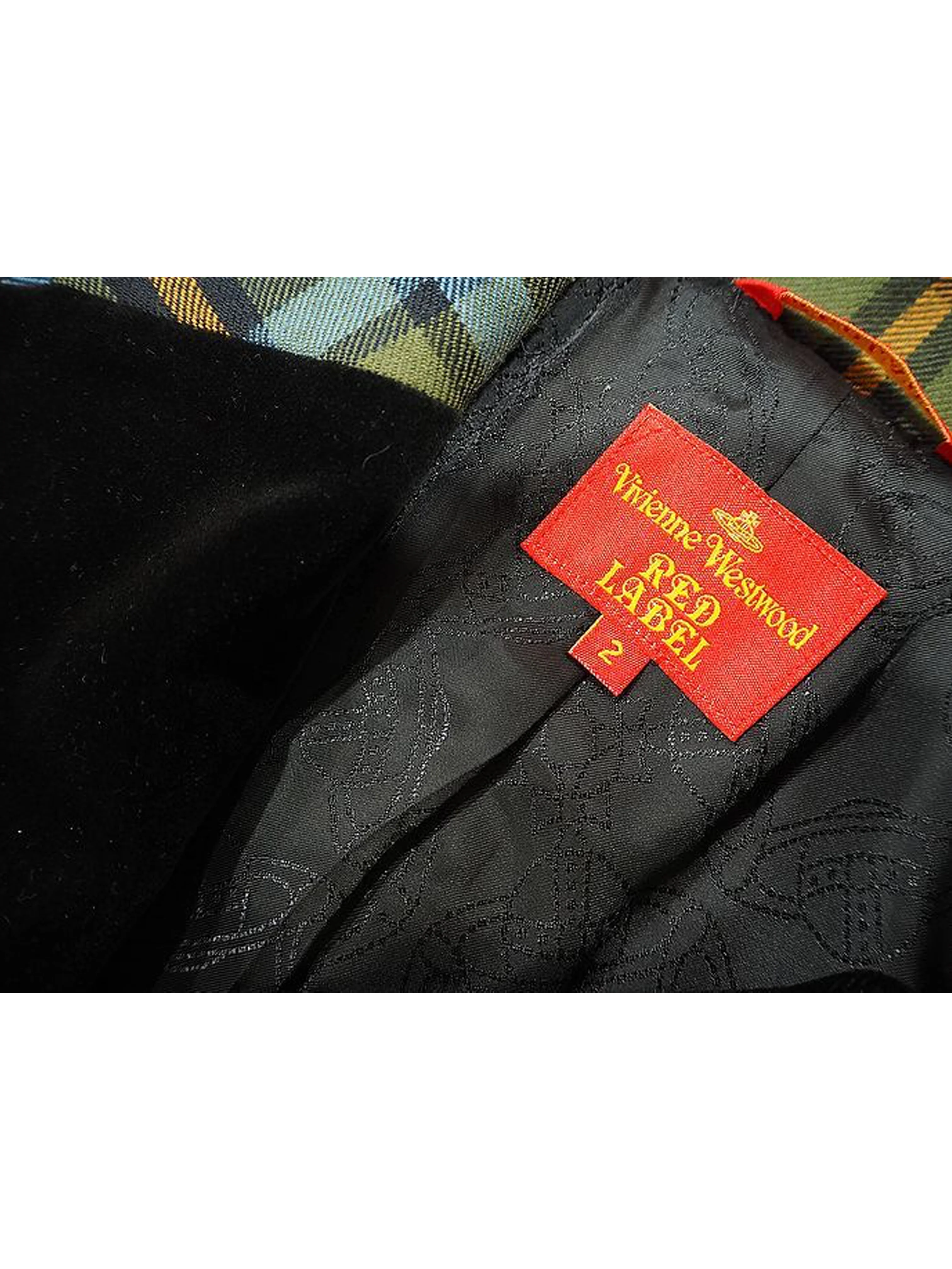 Vivienne Westwood 1994 Velour Switching Check Love Jacket - Image 3
