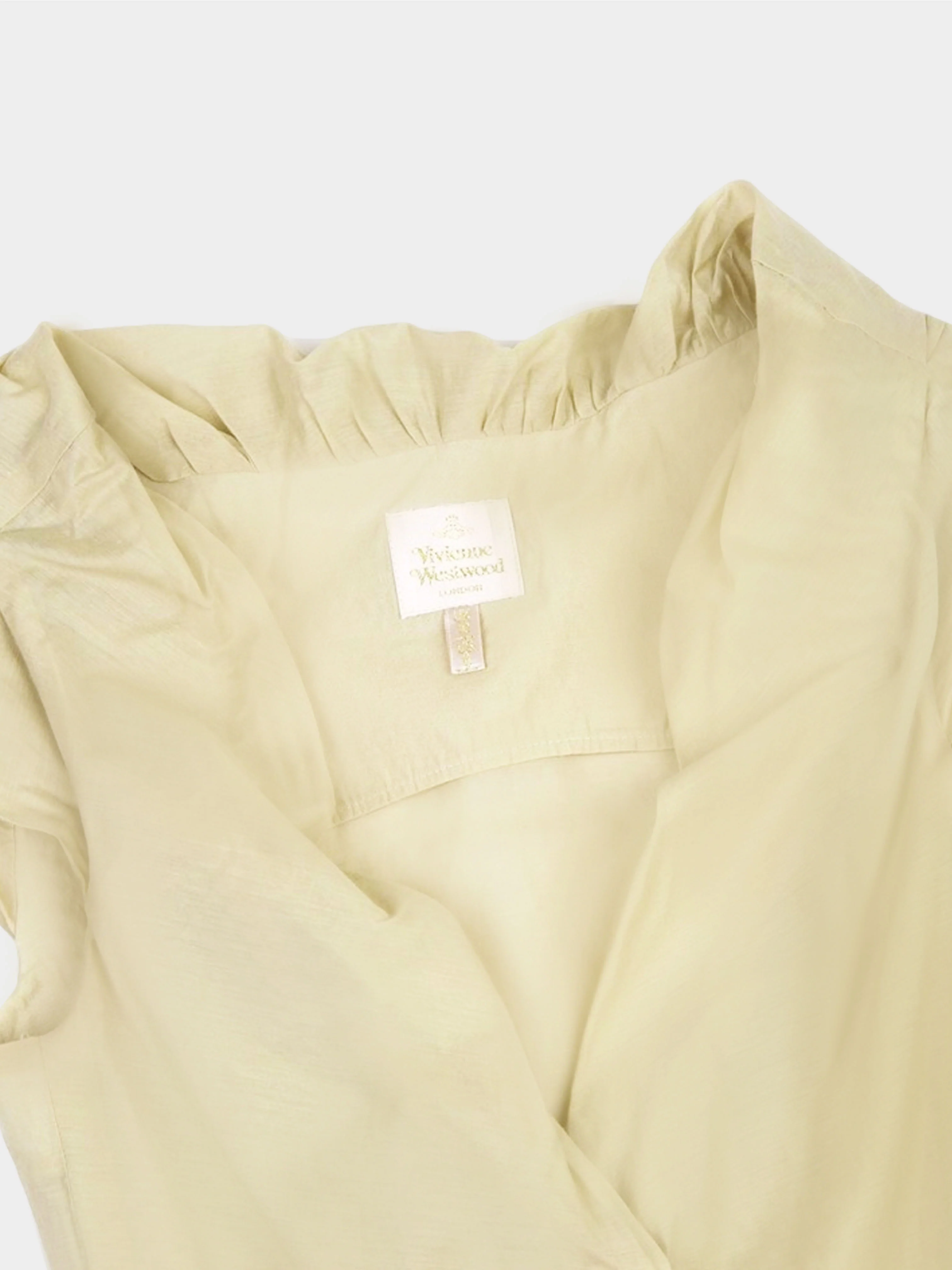 Vivienne Westwood 2000s Beige Shirring Switching Vest - Image 3