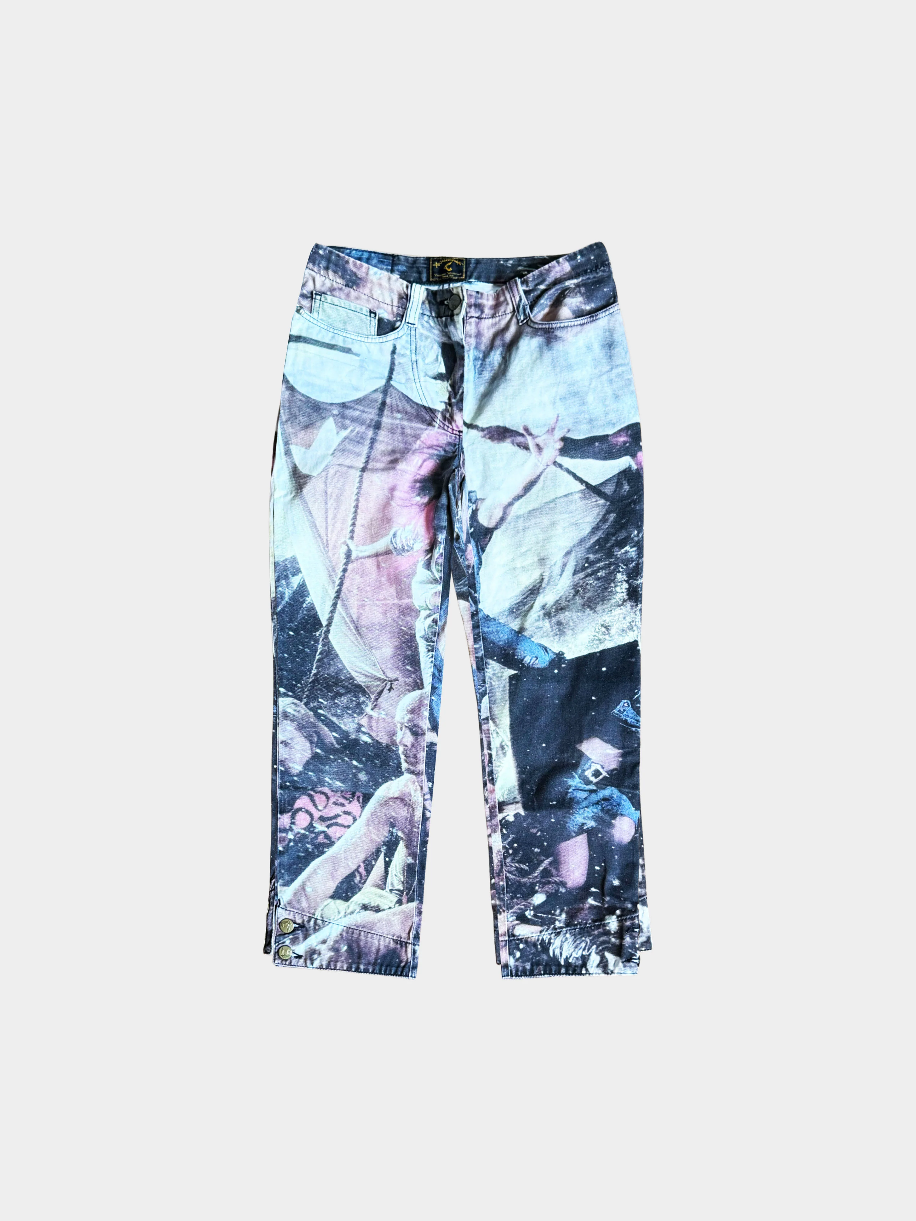 Vivienne Westwood Anglomania 1998 Historical Graphic Print Straight Leg Jeans