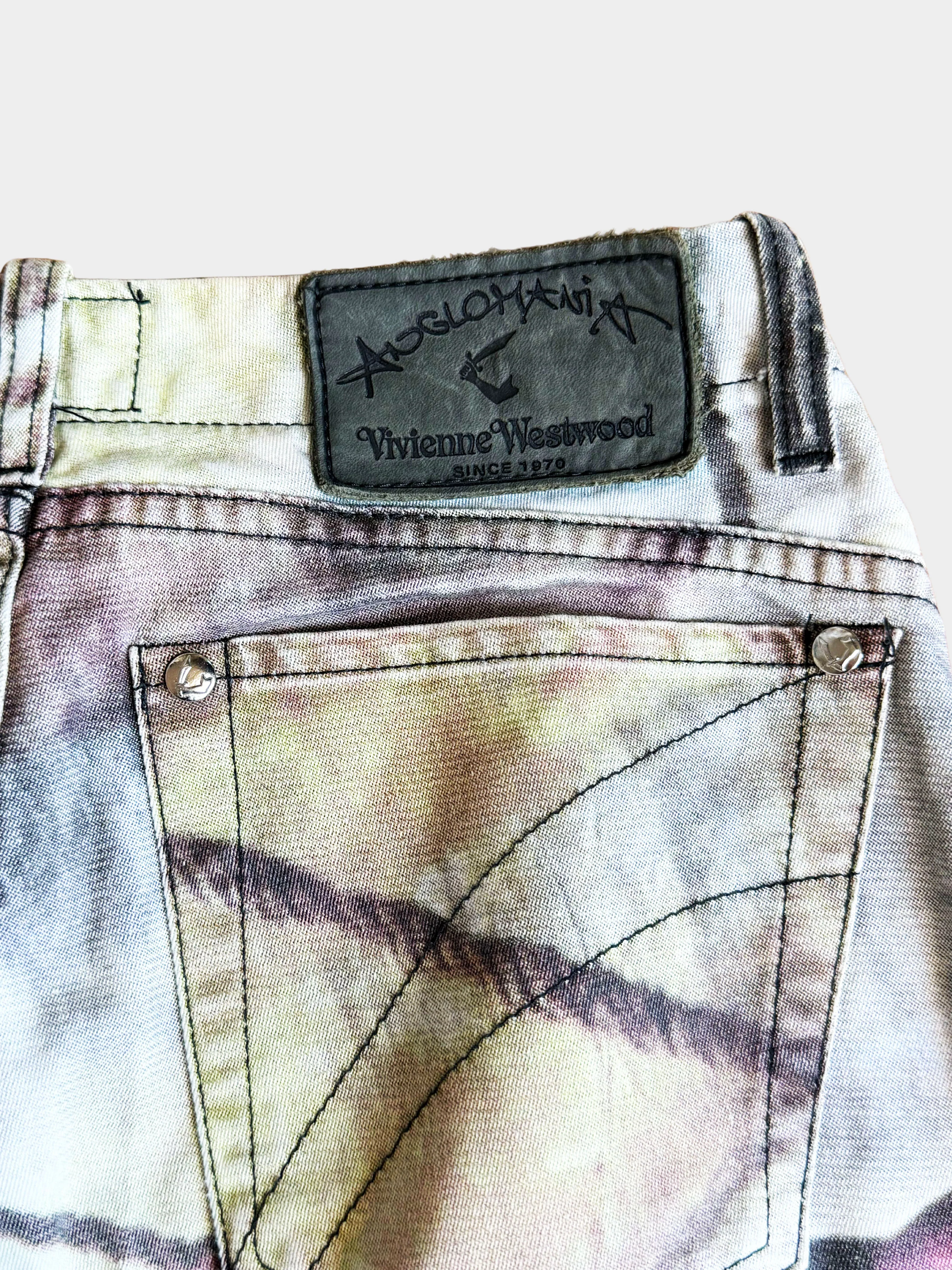 Vivienne Westwood Anglomania 1998 Historical Graphic Print Straight Leg Jeans - Image 3