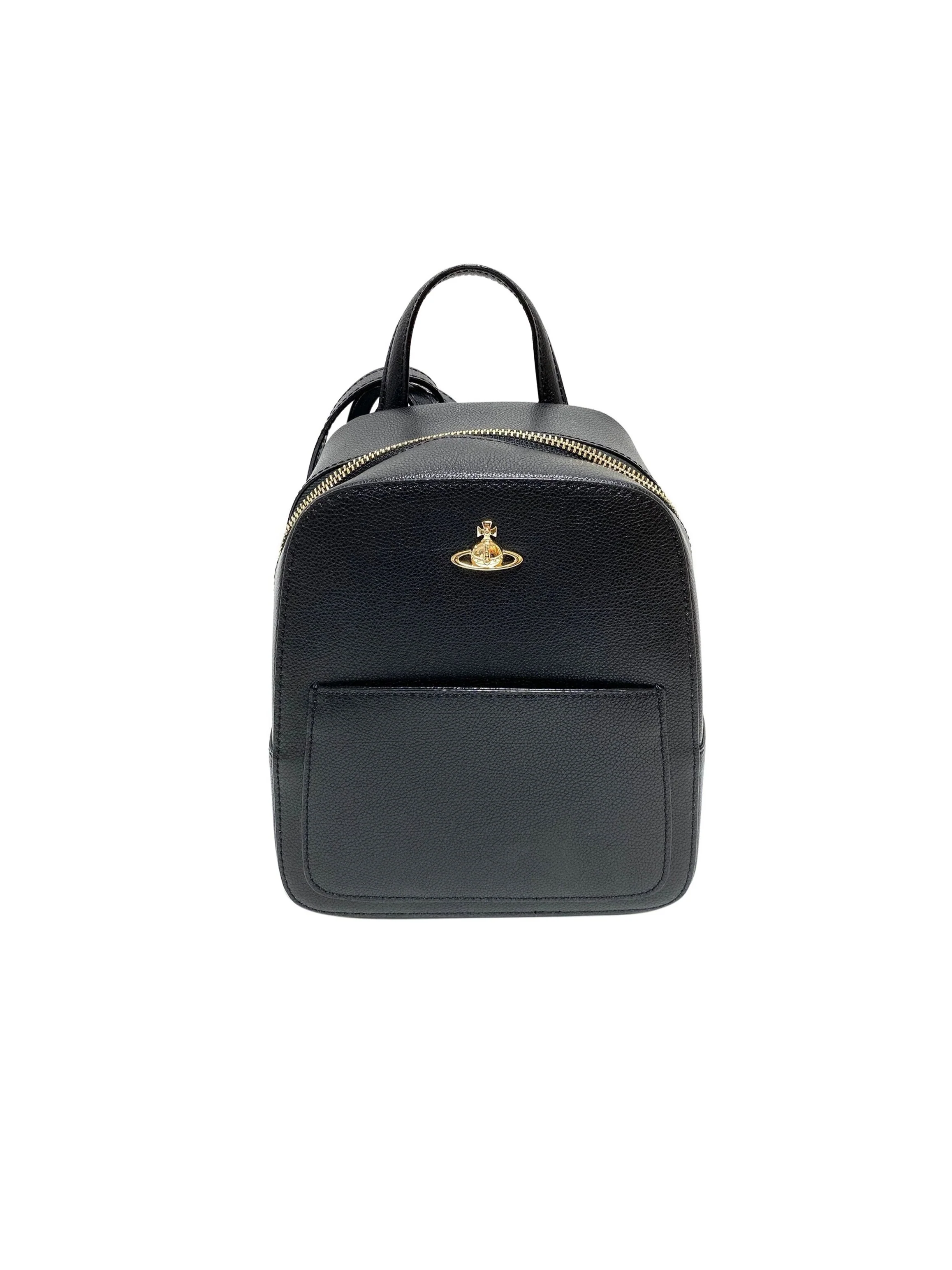 Vivienne Westwood 2000s Black Small Leather Backpack