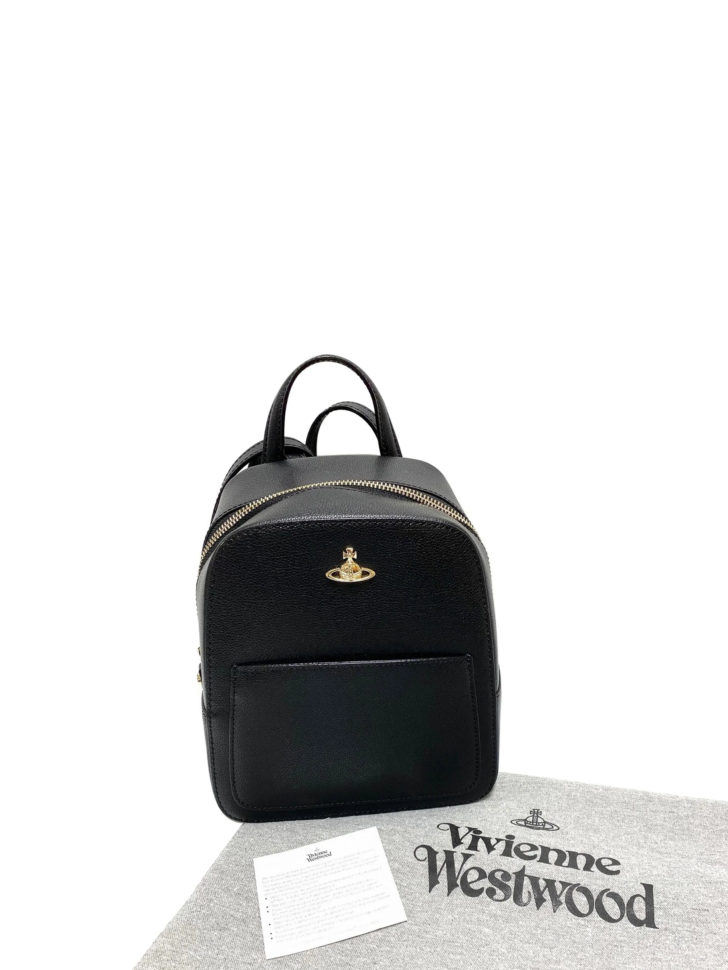 Vivienne Westwood 2000s Black Small Leather Backpack - Image 2