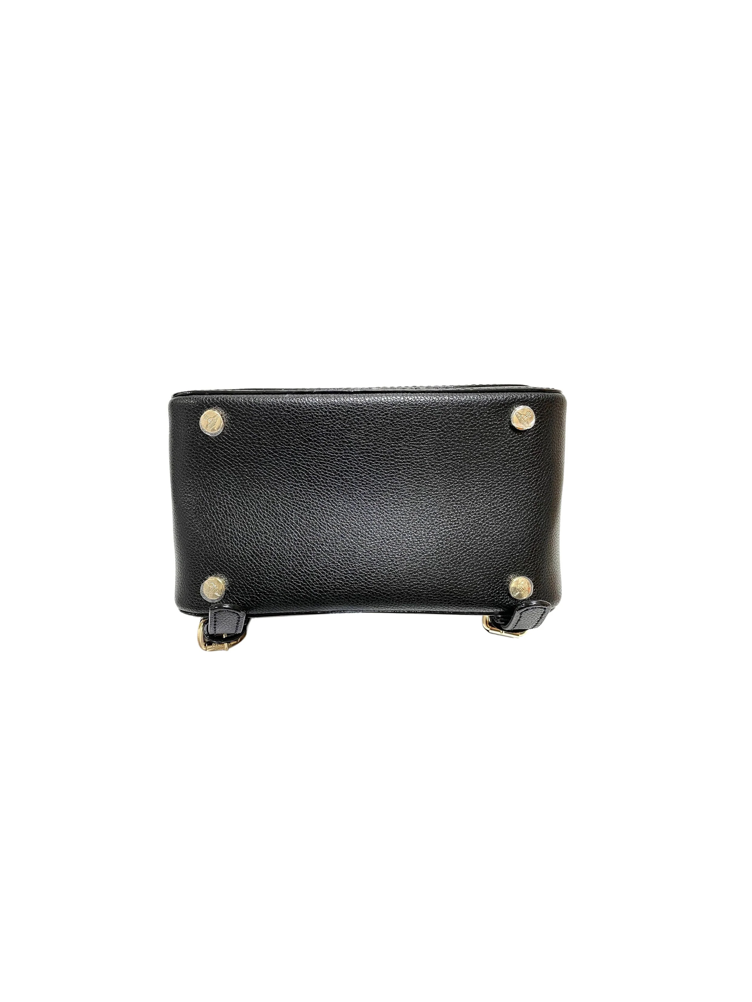 Vivienne Westwood 2000s Black Small Leather Backpack - Image 4