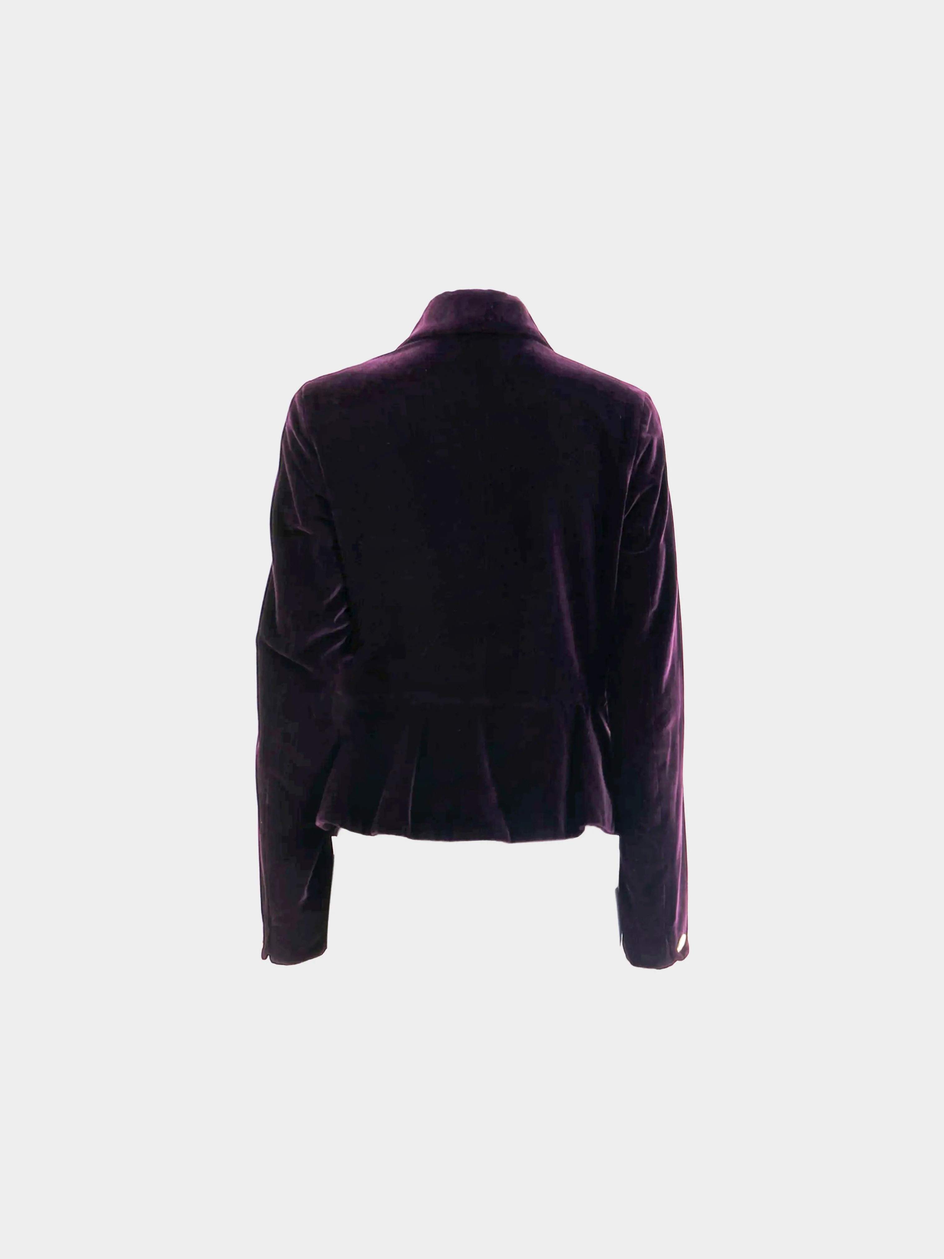Vivienne Westwood FW 1992 Dark Purple Velvet ‘Bettina’ Peplum Jacket - Image 2