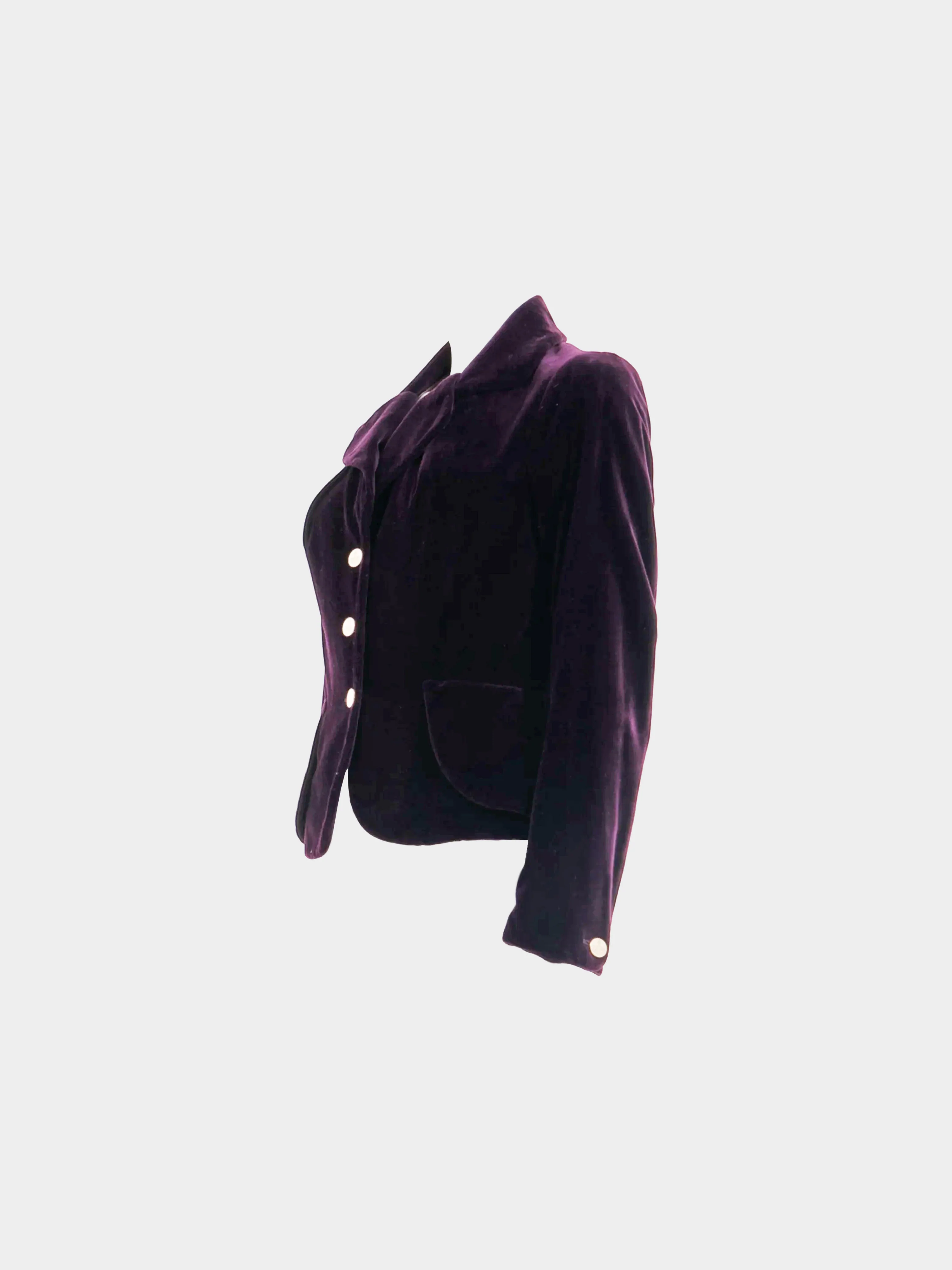 Vivienne Westwood FW 1992 Dark Purple Velvet ‘Bettina’ Peplum Jacket - Image 3