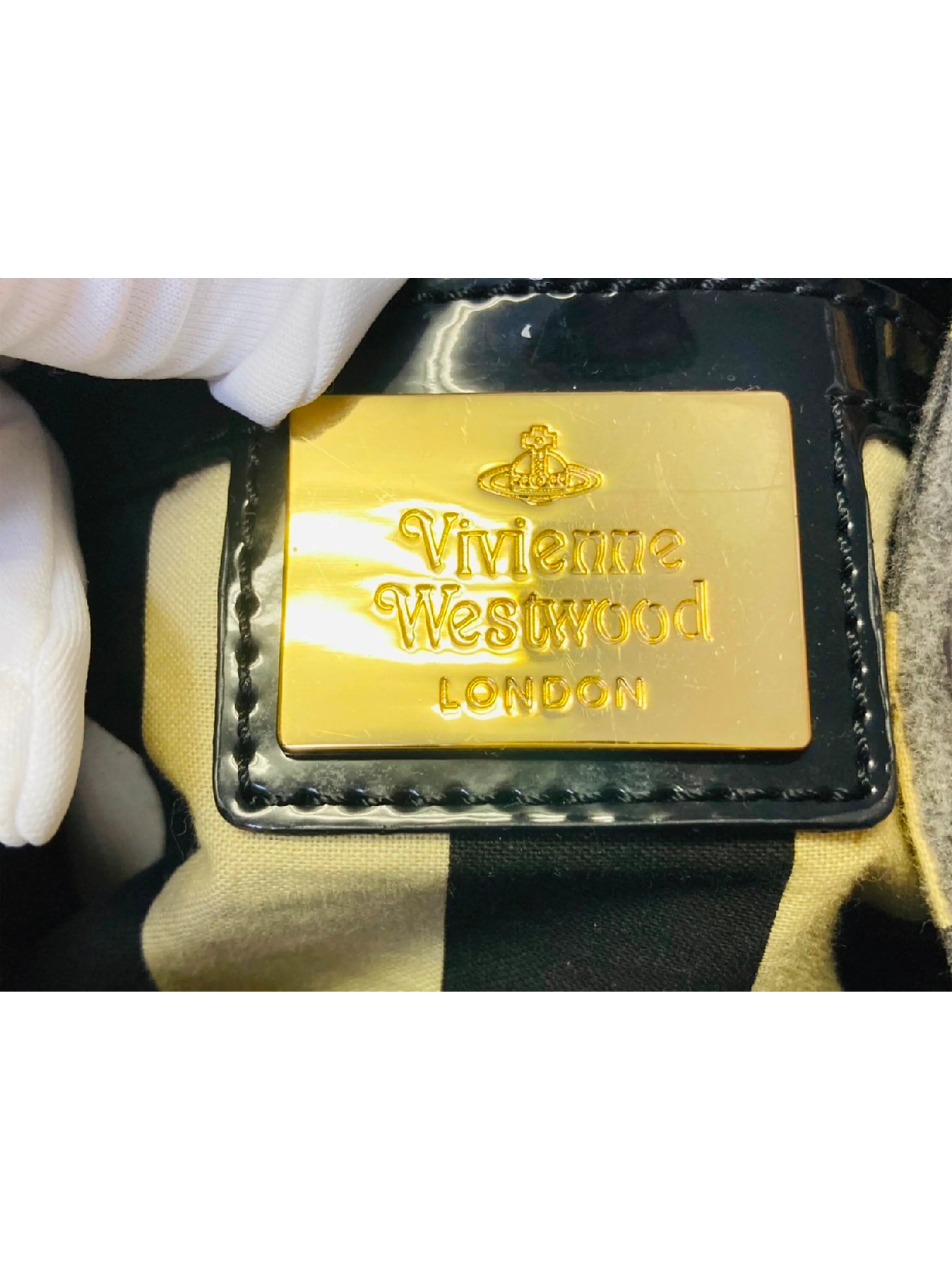 Vivienne Westwood 2000s Grey Rare Felt Handbag - Image 2