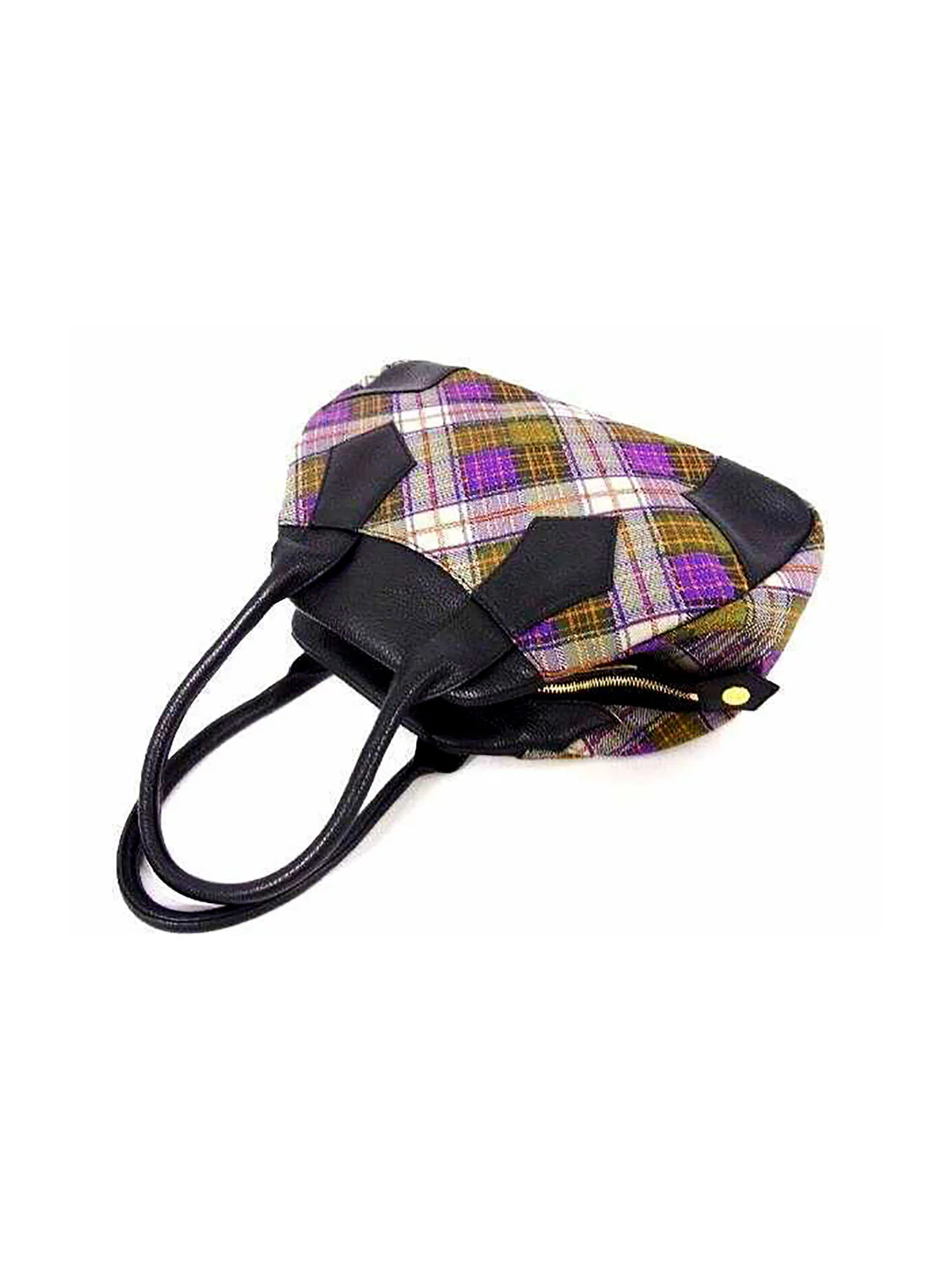 Vivienne Westwood 2000s Purple Tartan Wool Bag - Image 3