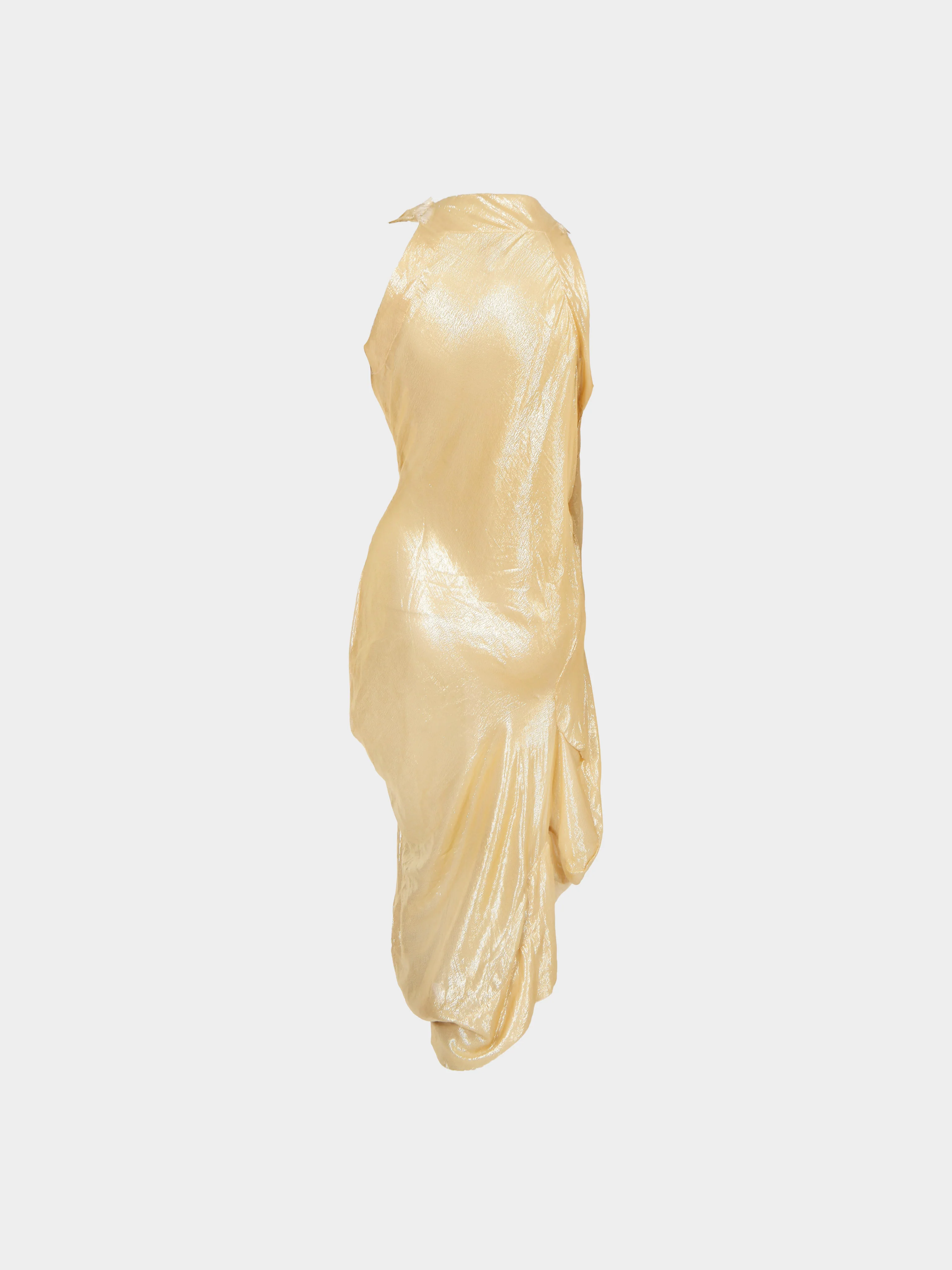 Vivienne Westwood SS 2003 Gold Lamé Evening Dress - Image 2