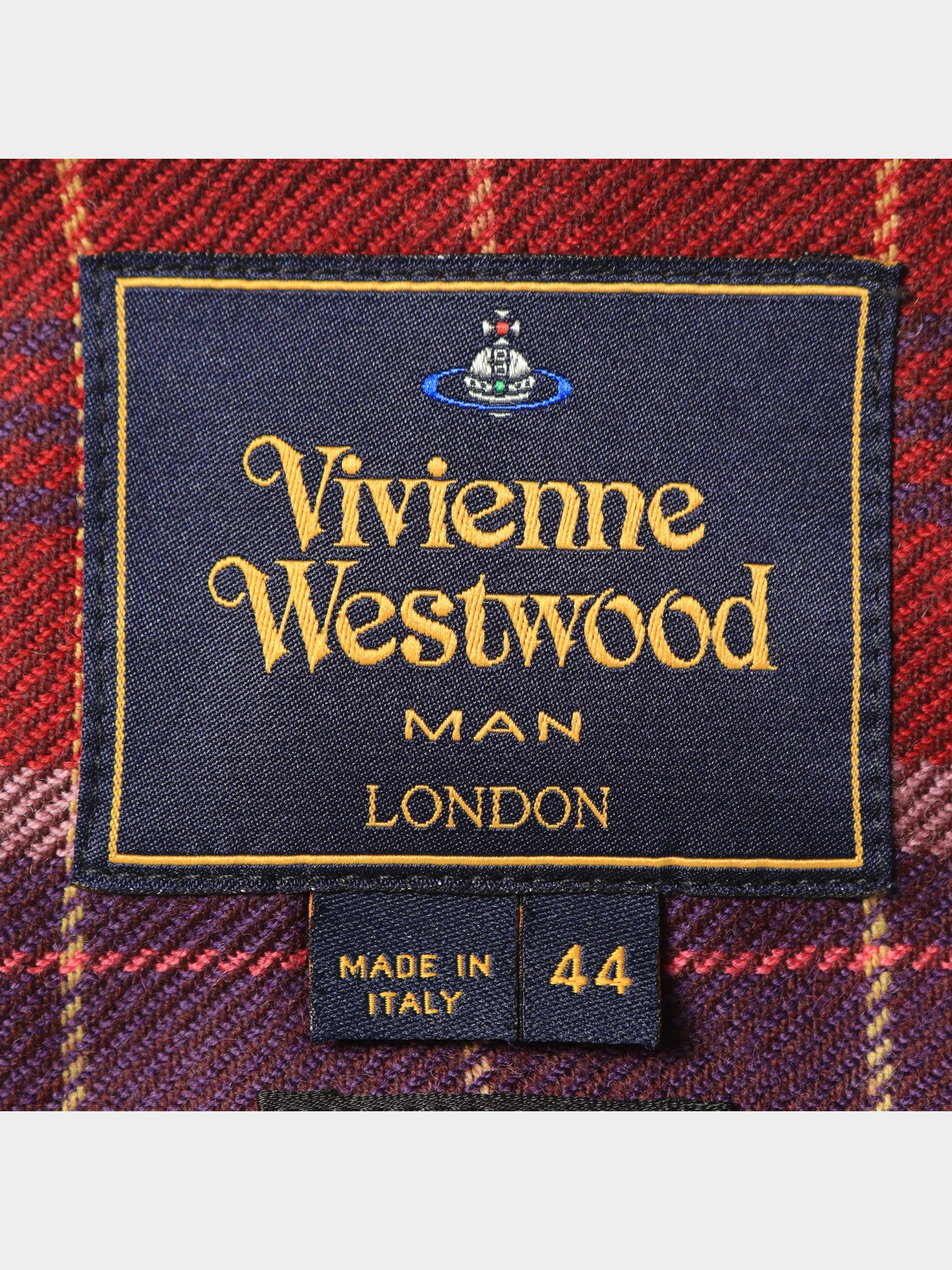 Vivienne Westwood SW 2014 Red Tartan Buttoned Vest - Image 3