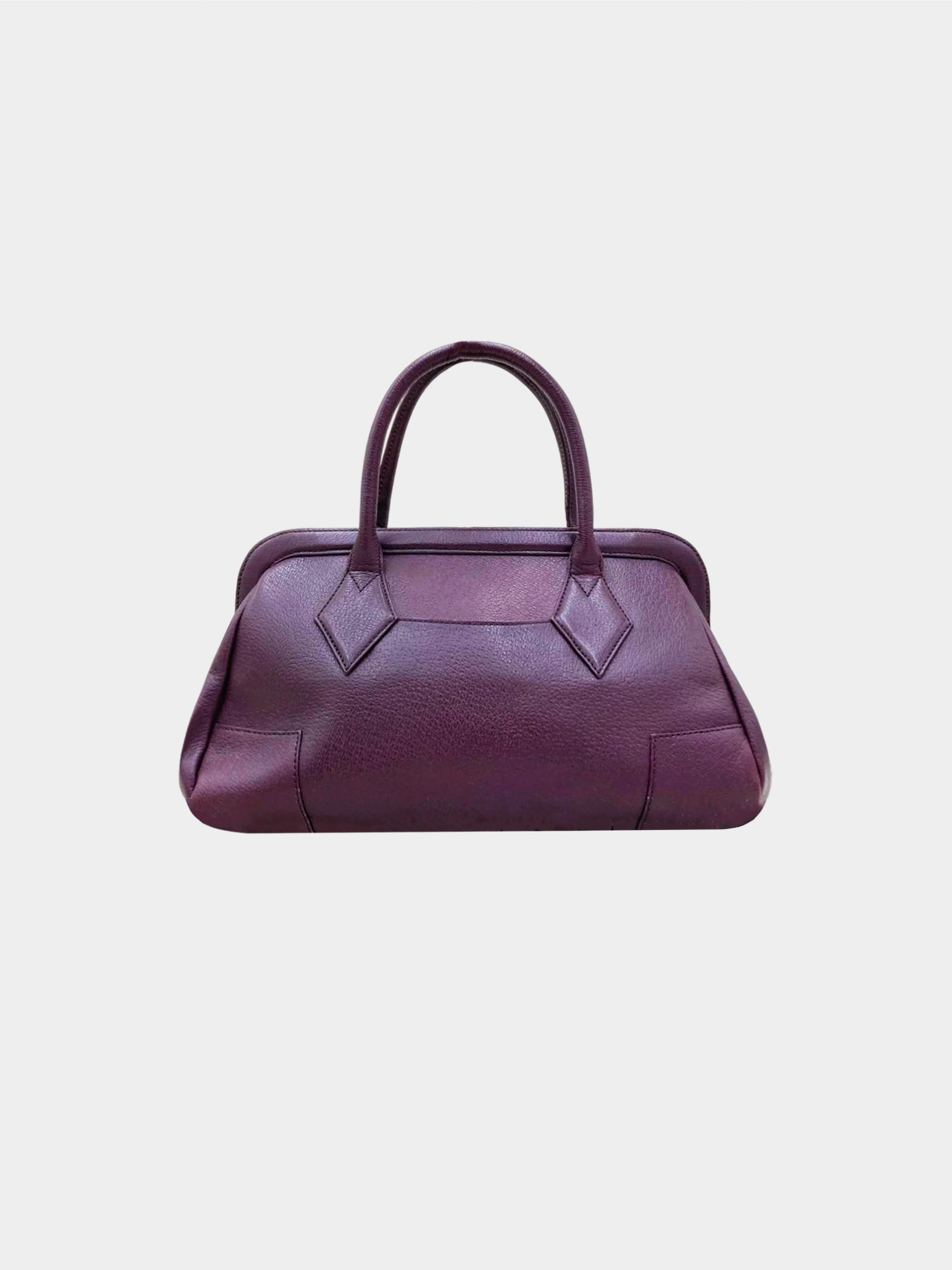 Vivienne Westwood 2010s Wine Red Leather Bag Handbag - Image 2