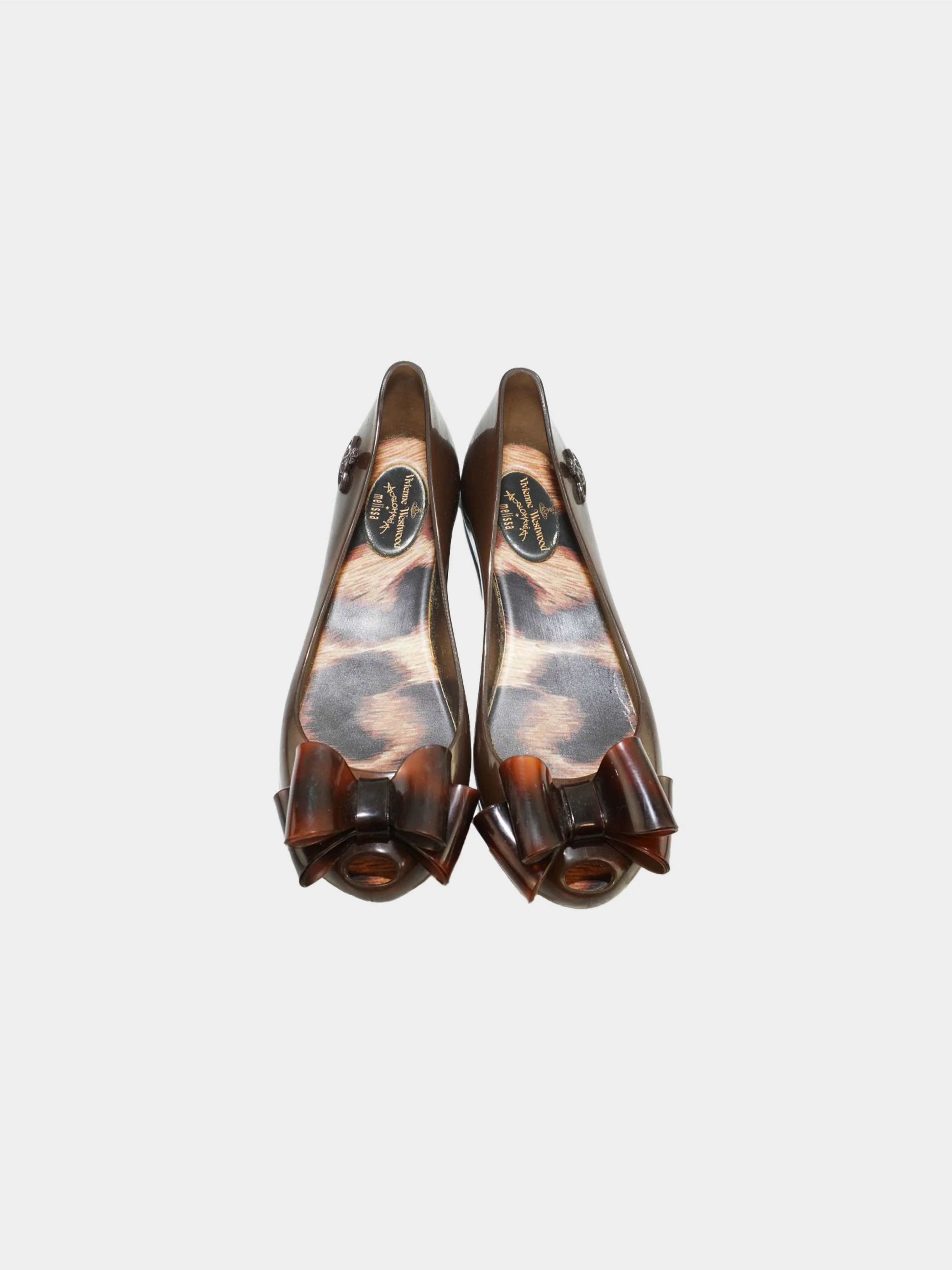 Vivienne Westwood x Melissa 2011 Anglomania Brown Leopard Jelly Shoes - Image 2