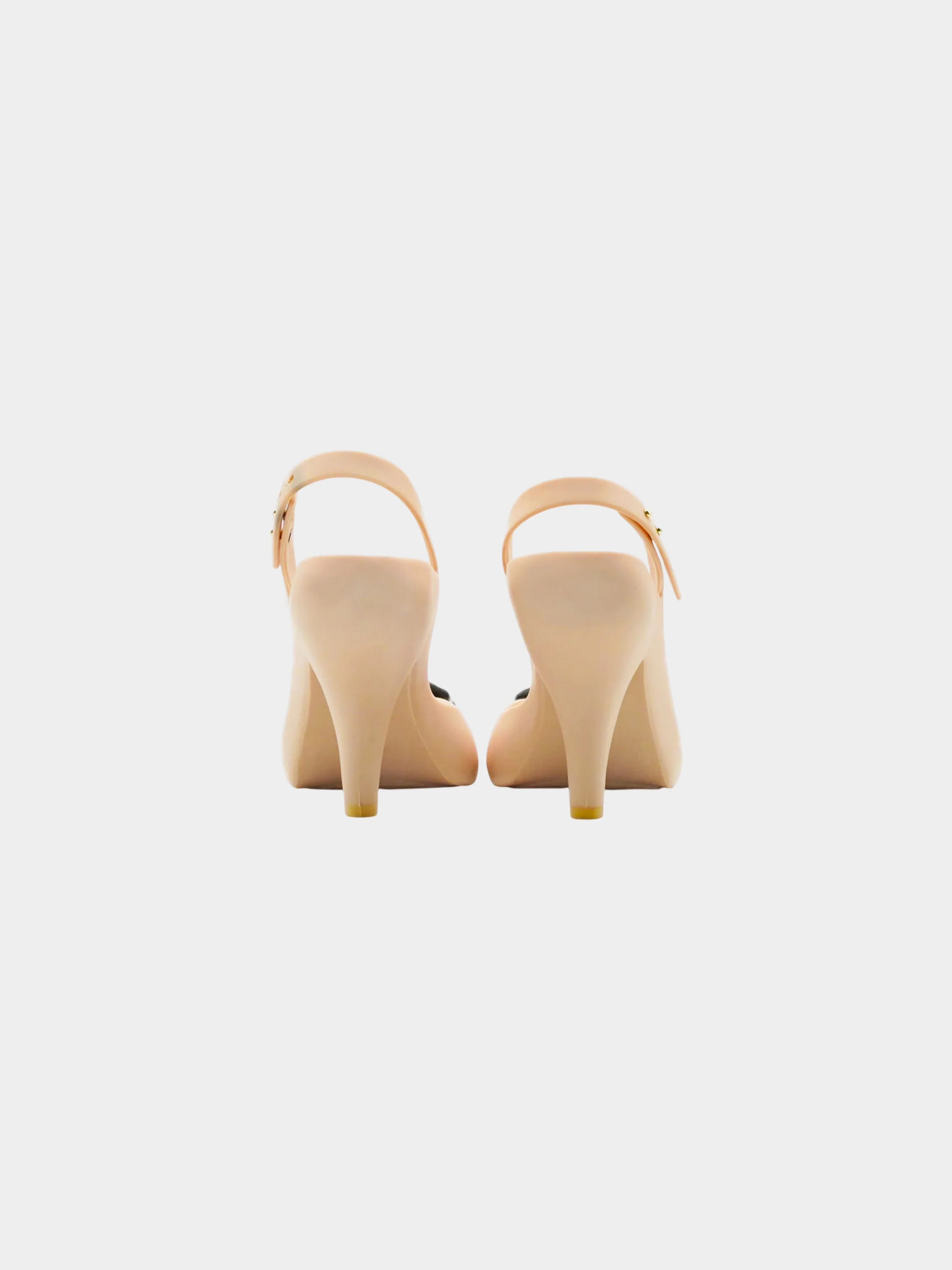 Vivienne Westwood x Melissa Early 2010s Anglomania Beige Silicone Peep-toe Sling-back Heels - Image 3