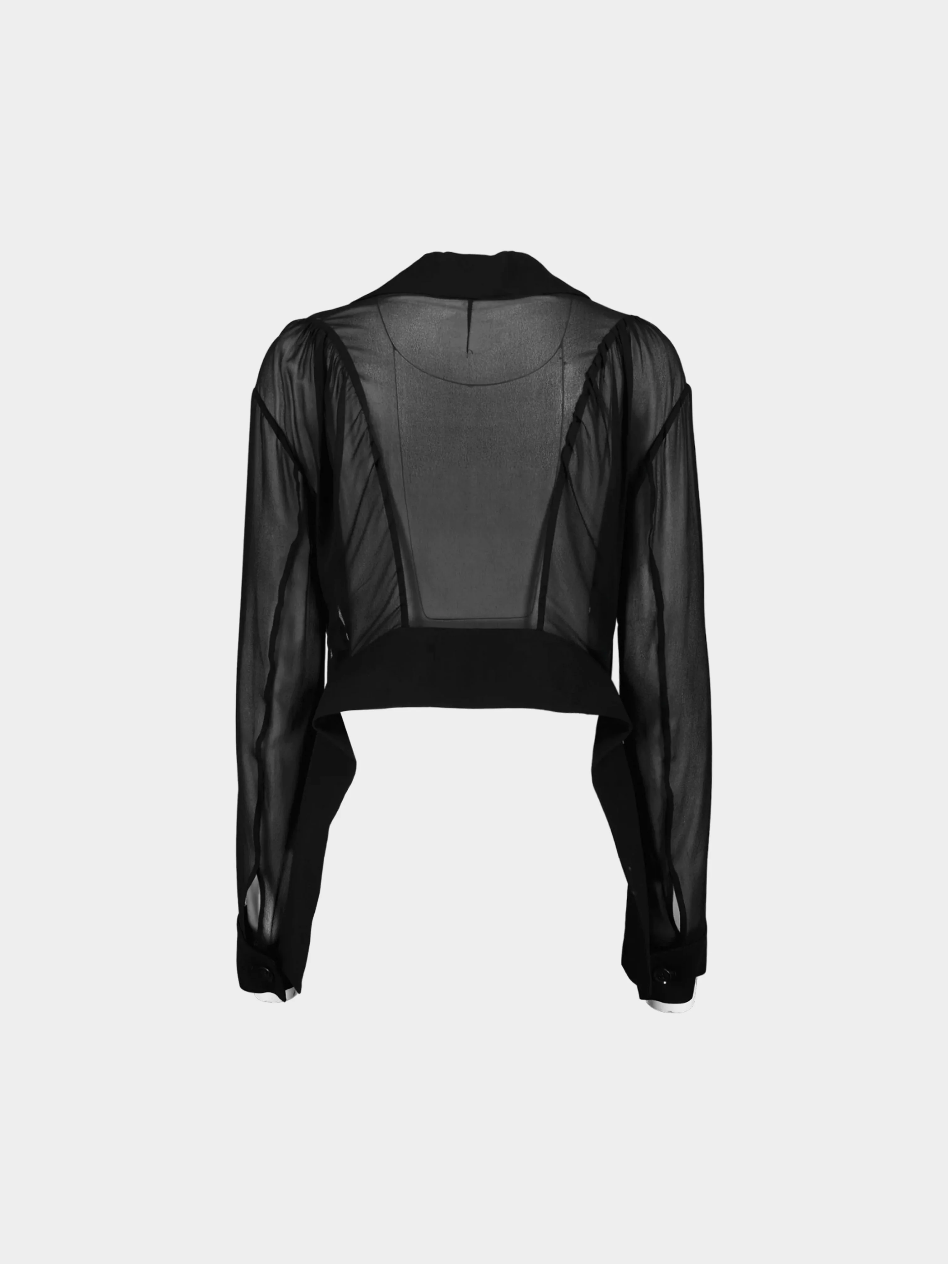 Yohji Yamamoto 1990s Black Deconstructed Shirt - Image 2