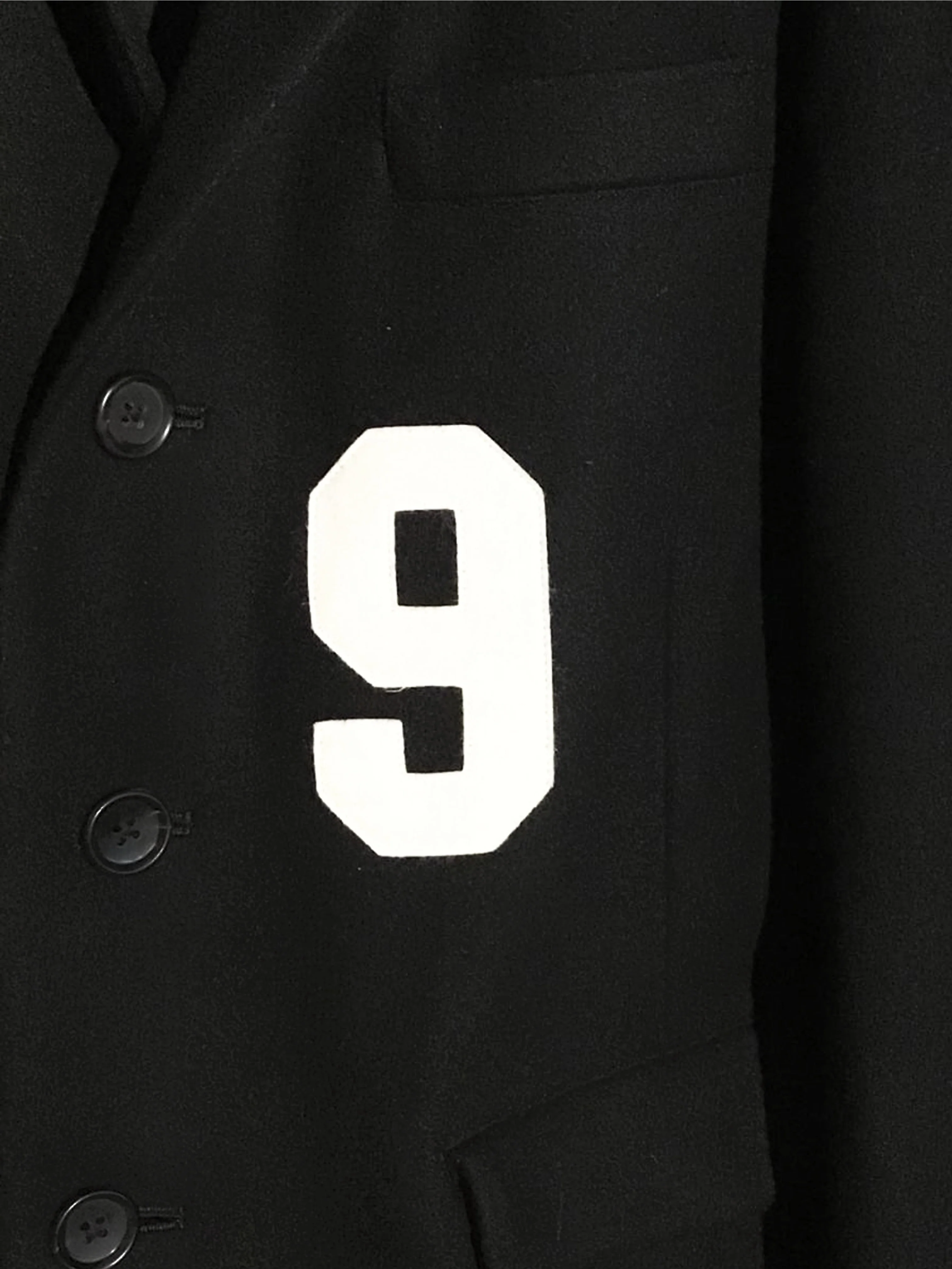 Yohji Yamamoto FW 2017 Black Replica 1987-1988 AW Number Jacket - Image 3