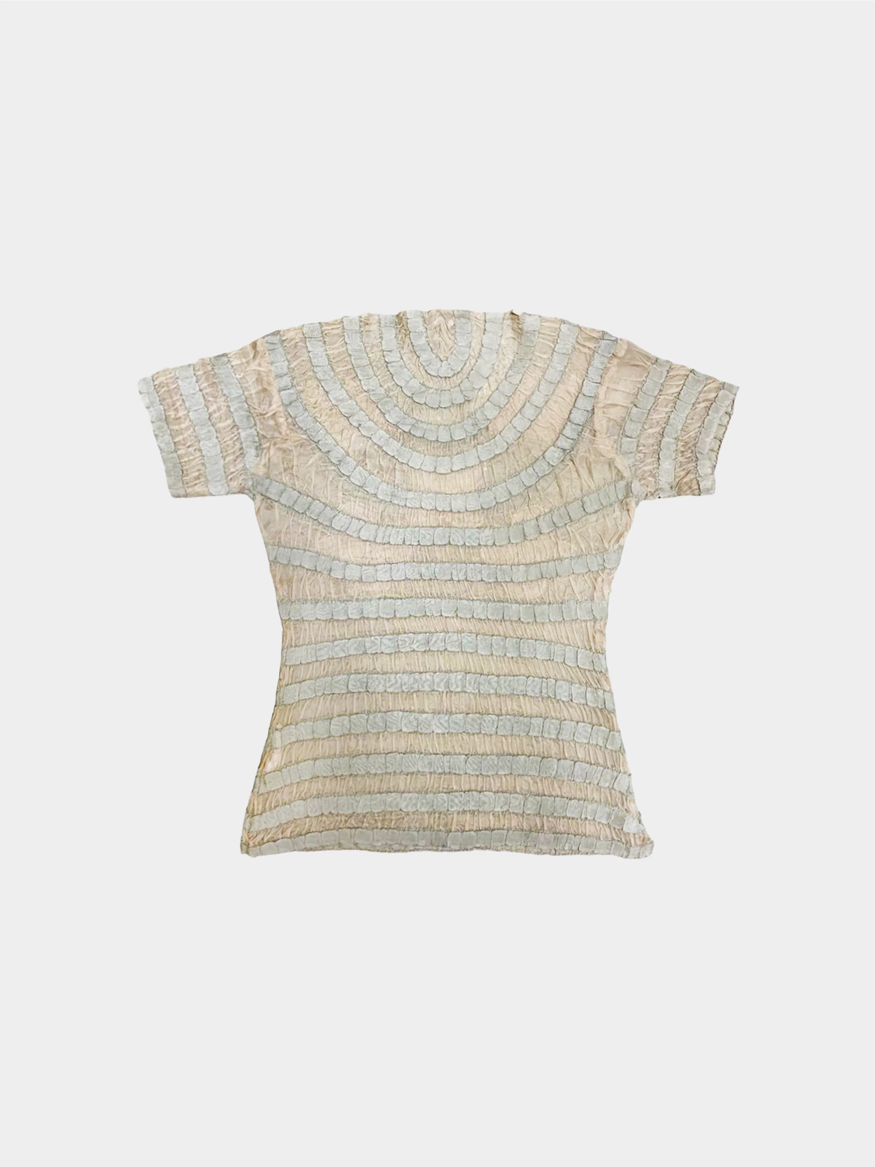 Yoshiki Hishinuma SS 1996 Rare 3D Flowers See-Through Top - Image 2