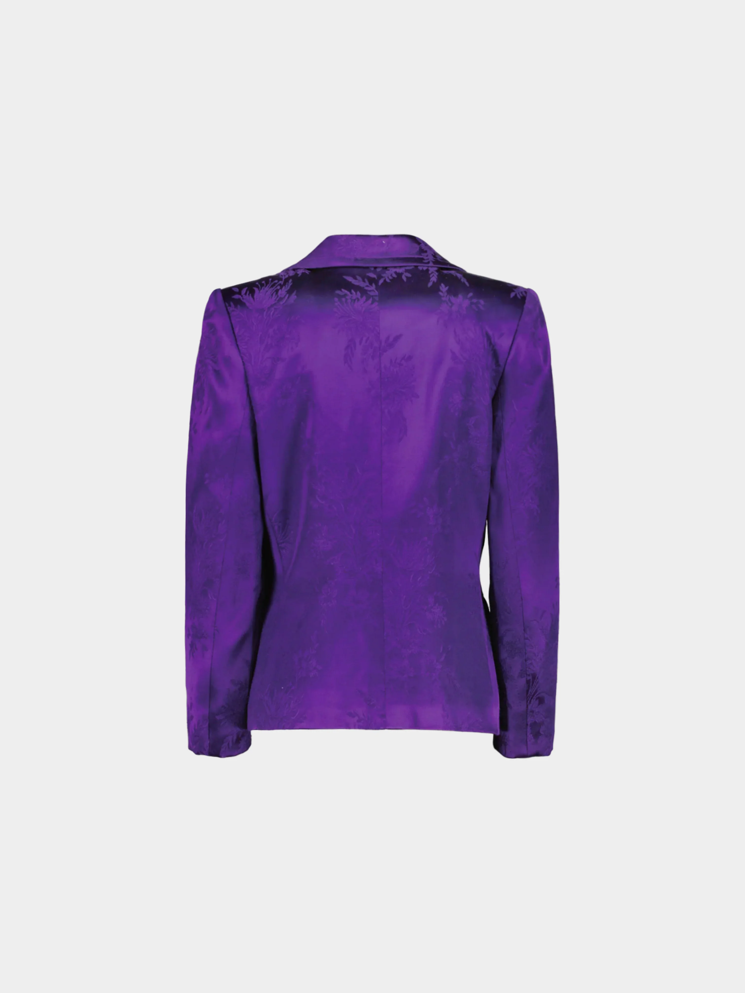 Yves Saint Laurent 1988 Purple Satin Damask Blazer - Image 2